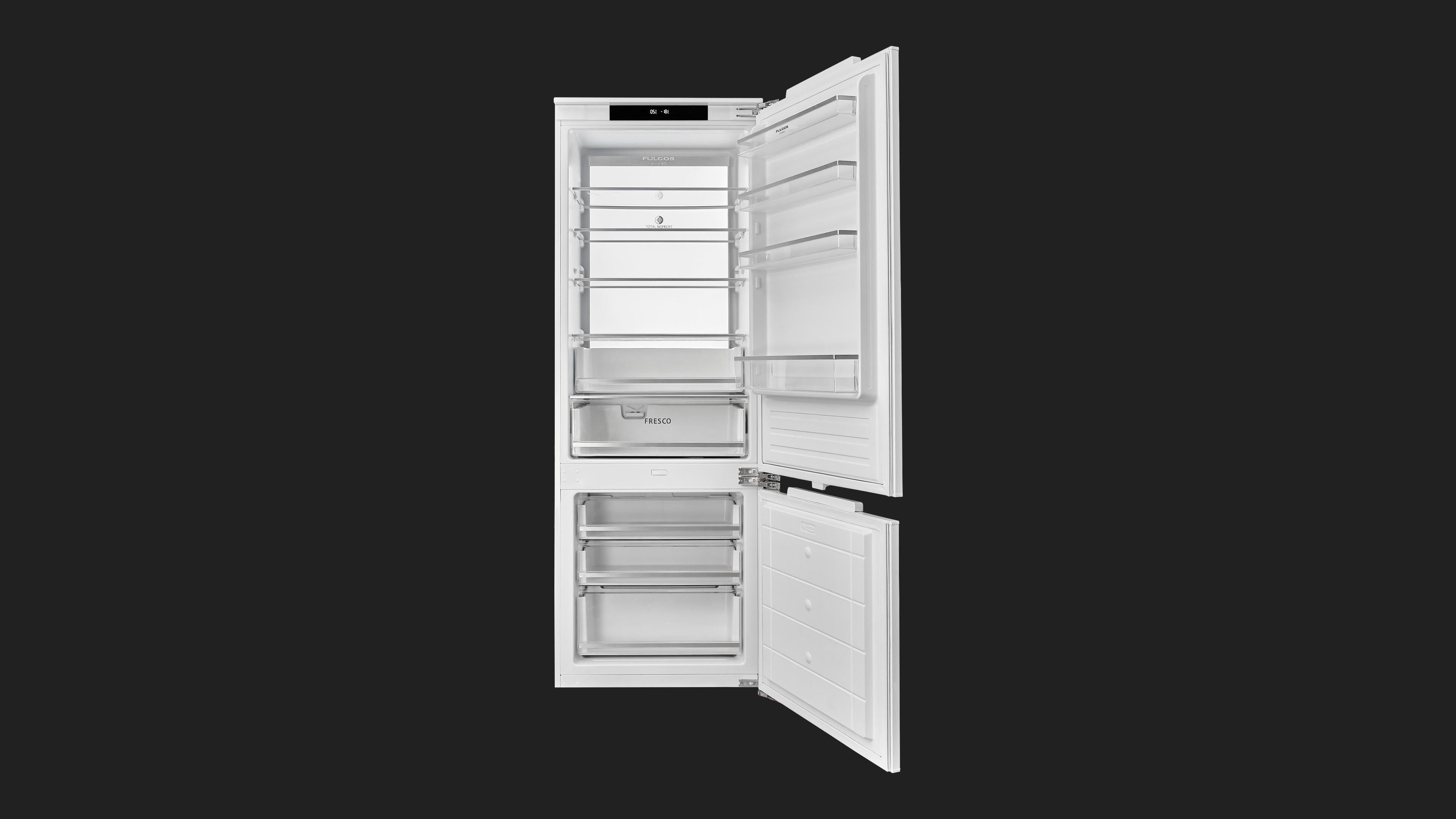 Fulgor Milano Built in Combi Refrigerator 70 - FBCD 701 TNF EDBL