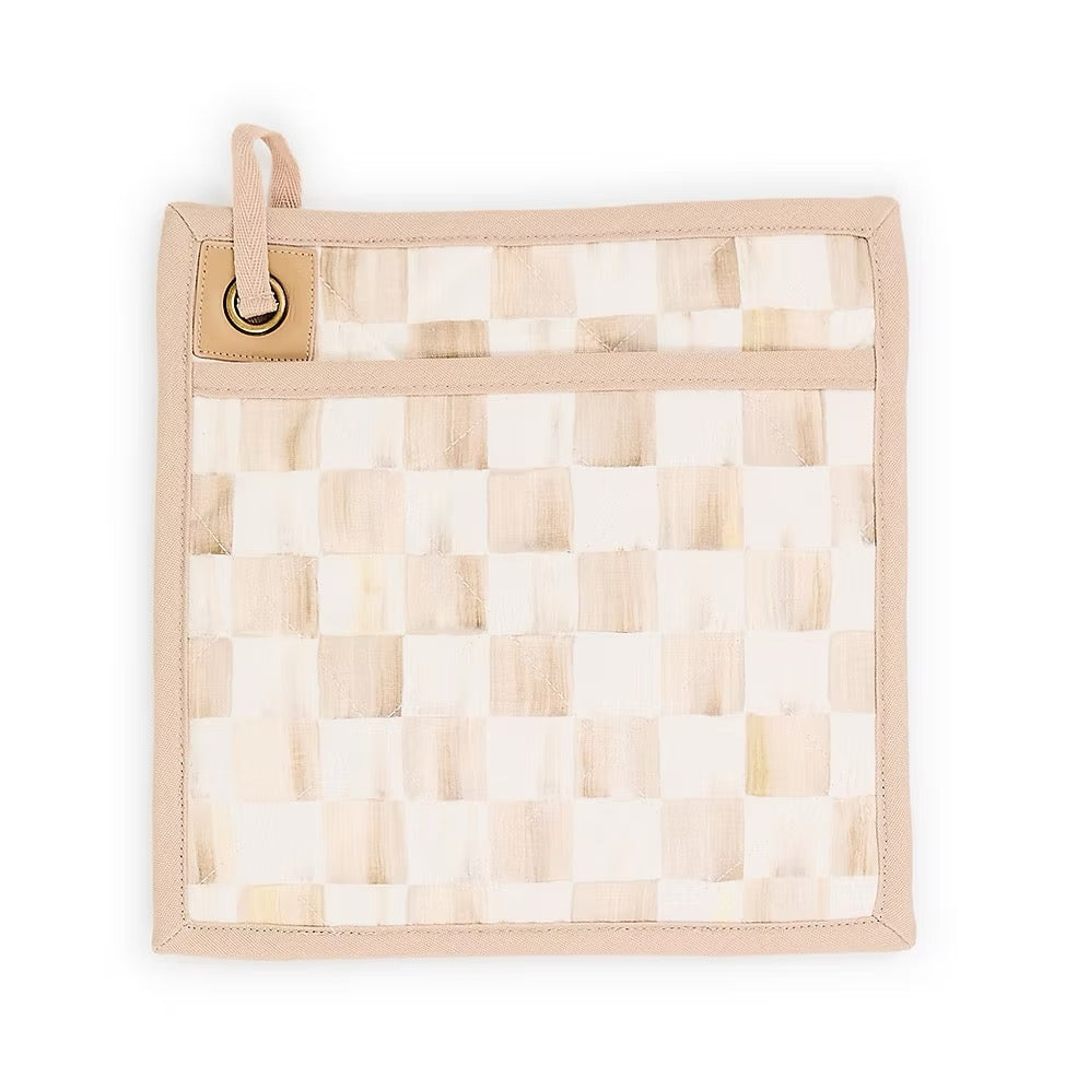 Mackenzie-Childs Mocha Check Potholder