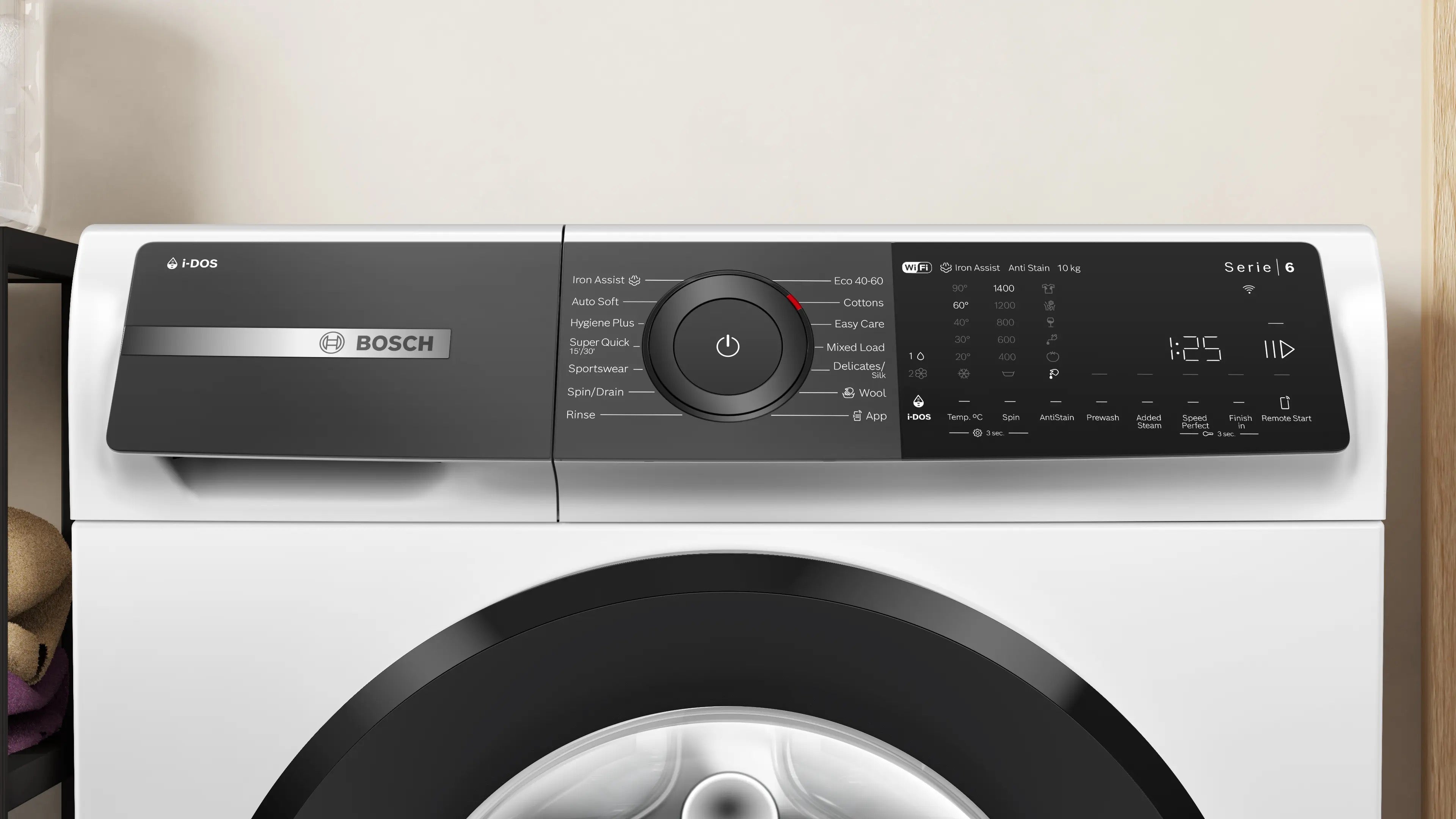 Bosch Series 6 Washing machine, front loader 10 kg max. 1400 rpm - WGH254A0GB