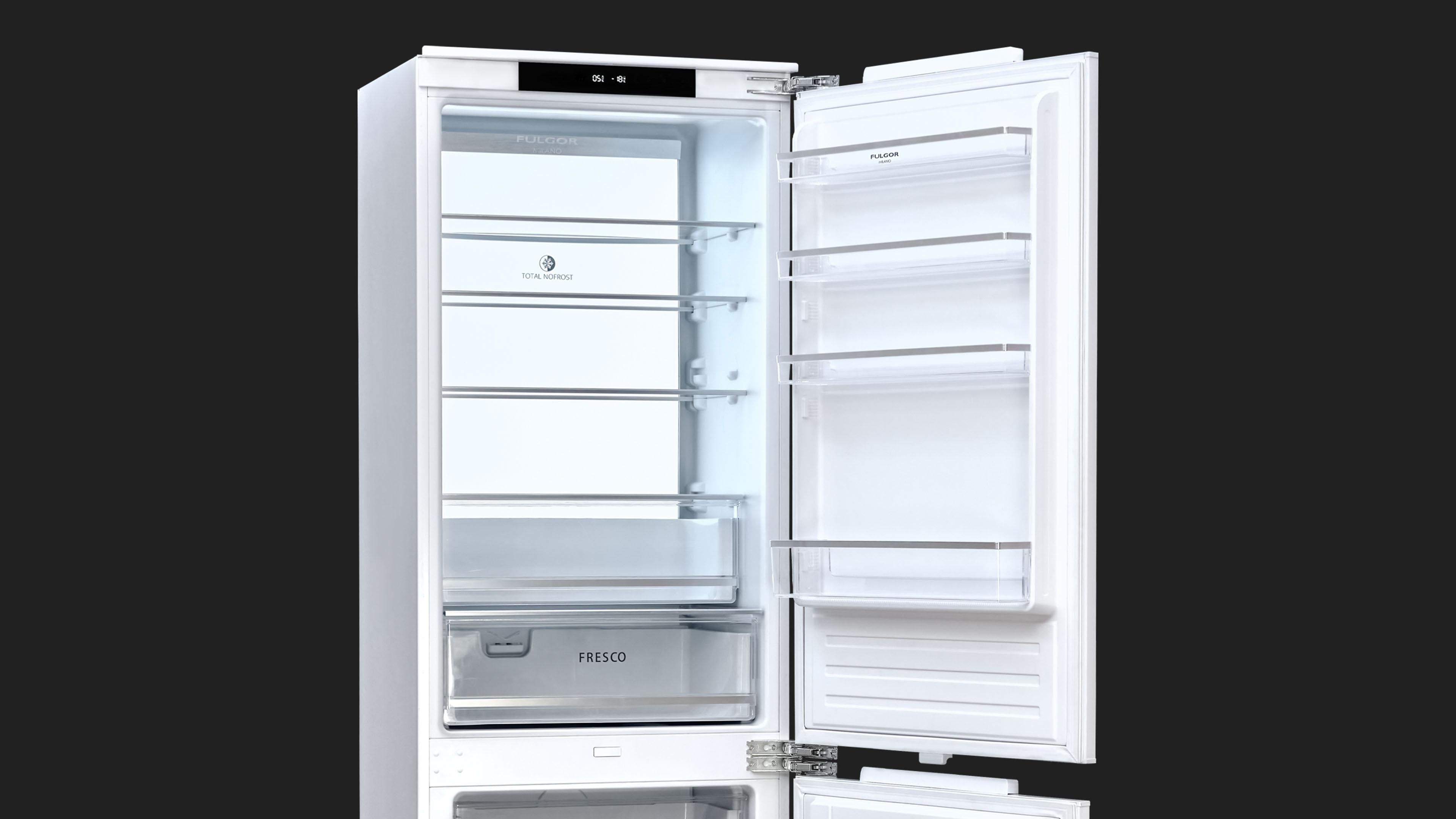 Fulgor Milano Built in Combi Refrigerator 70 - FBCD 701 TNF EDBL