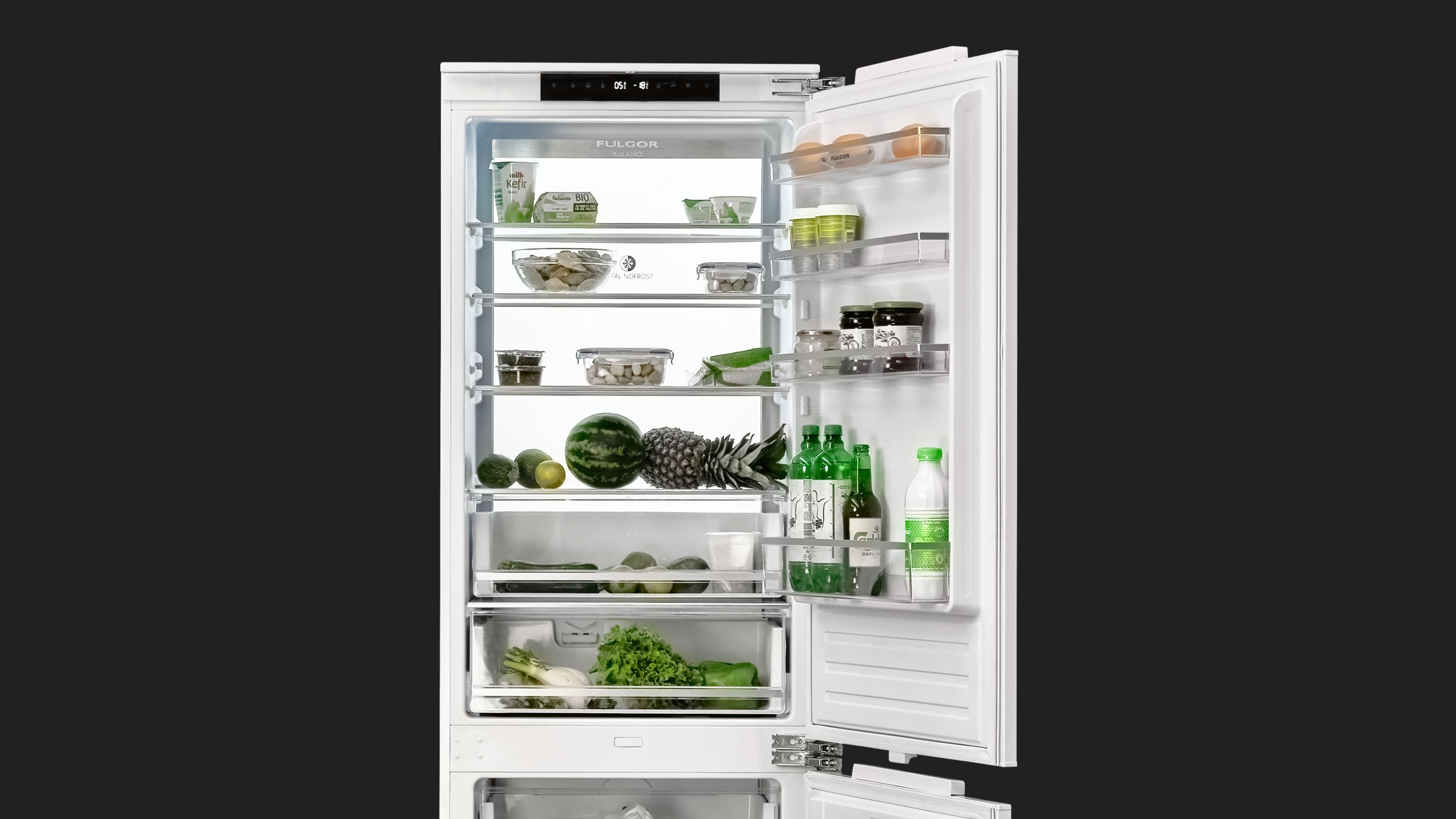 Fulgor Milano Built in Combi Refrigerator 70 - FBCD 701 TNF EDBL