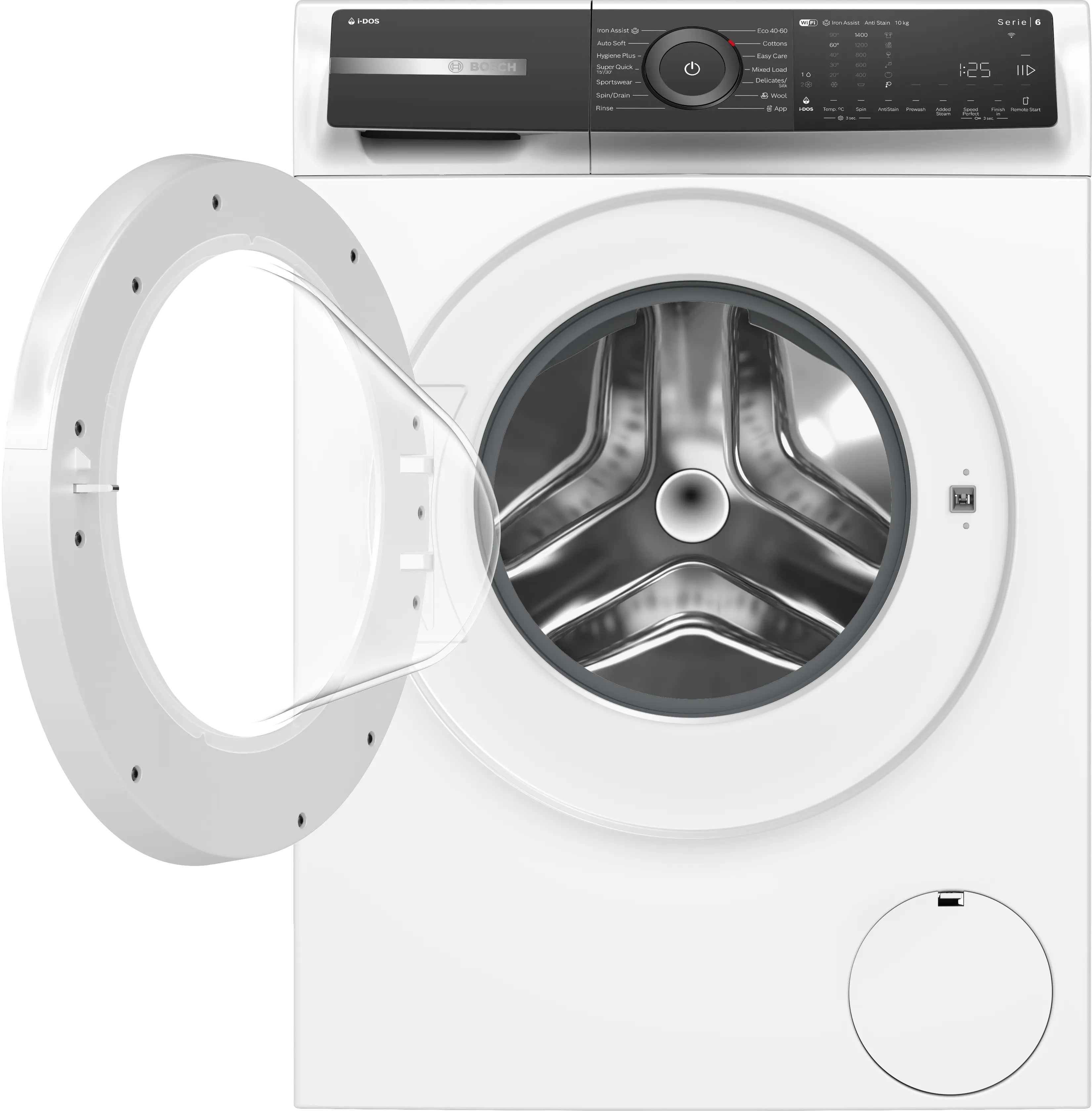 Bosch Series 6 Washing machine, front loader 10 kg max. 1400 rpm - WGH254A0GB