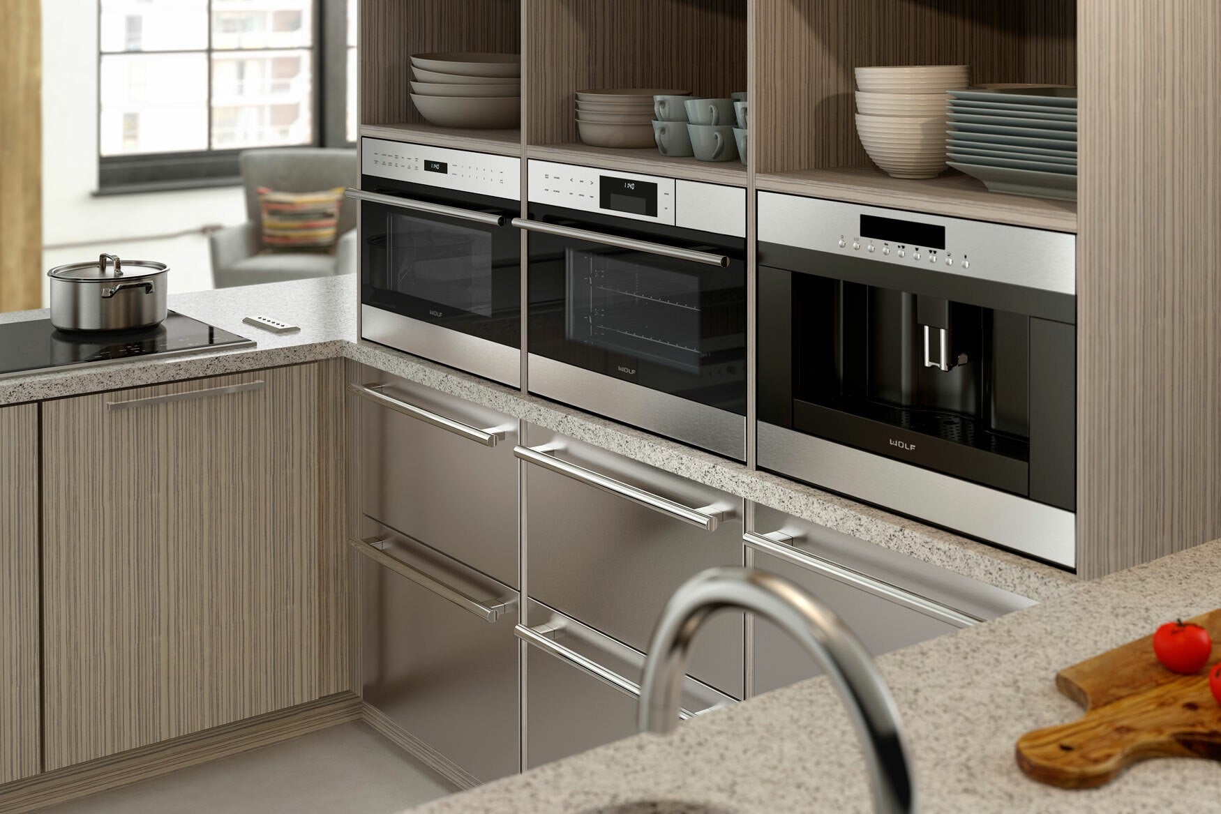 Wolf E Series Transitional Microwave Combi Oven ICBSPO24TE/S/TH