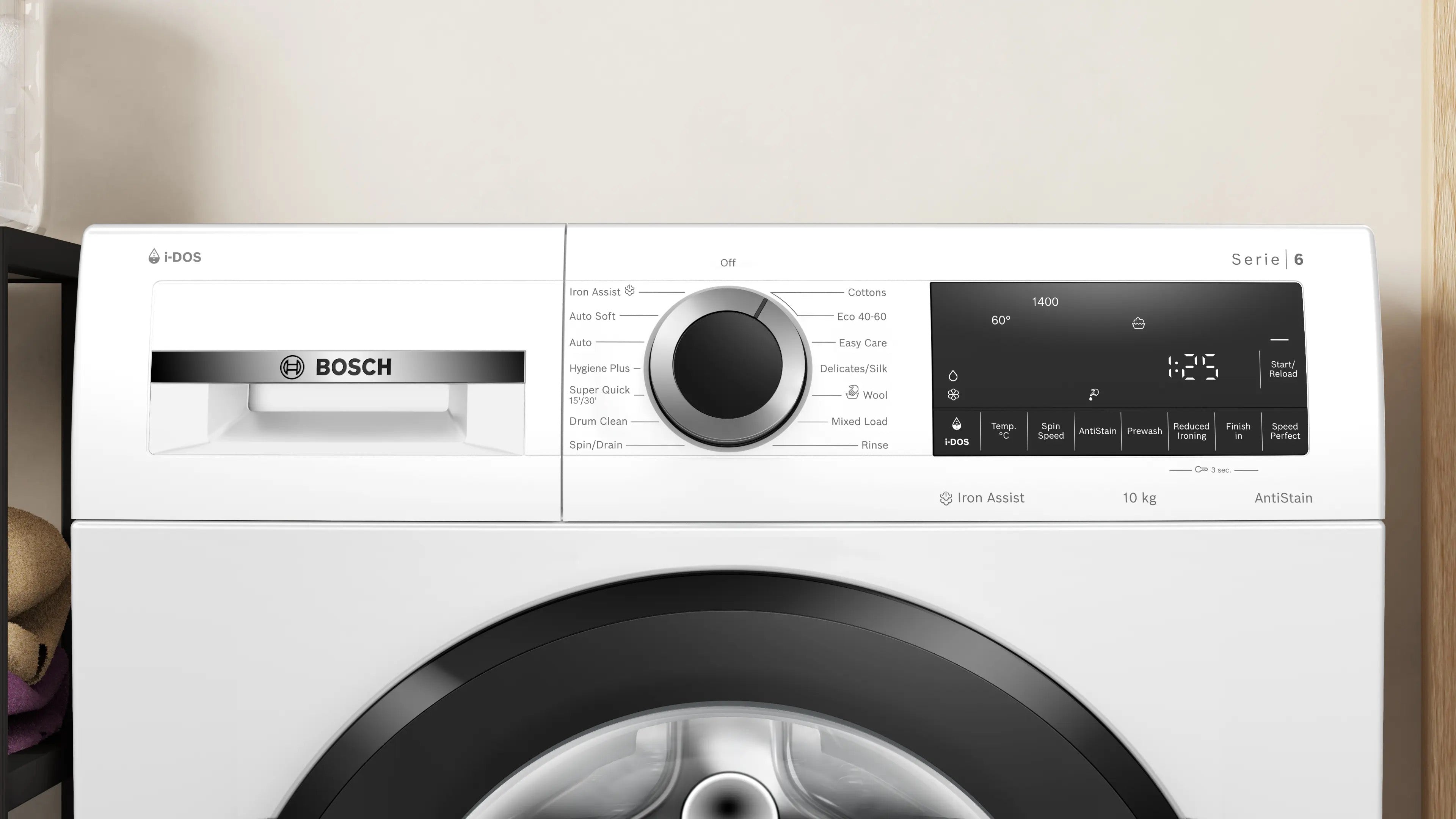 Bosch Series 6 Washing machine, front loader 10 kg max. 1400 rpm - WGG254F1GB
