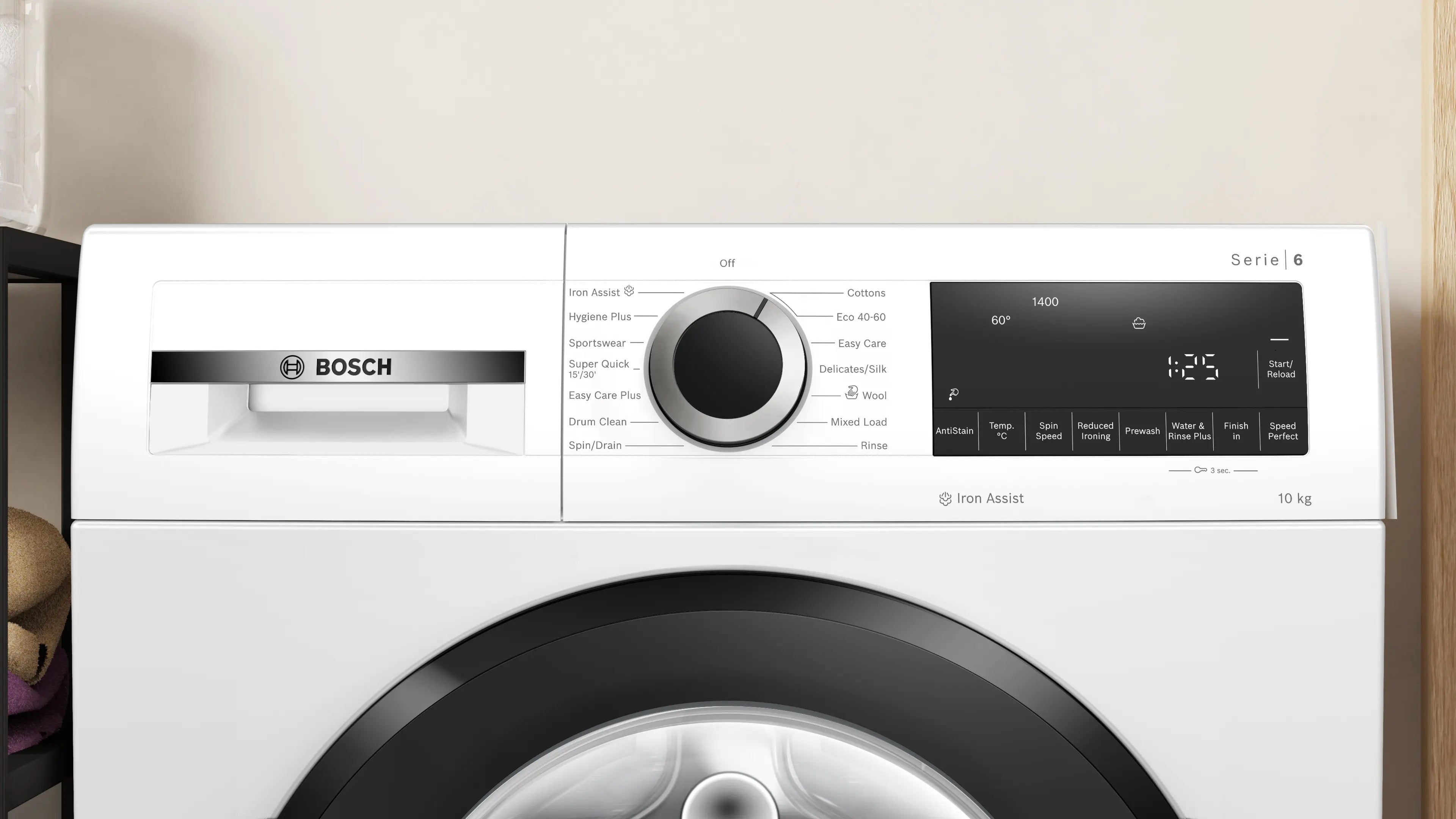 Bosch Series 6 Washing machine, front loader 10 kg max. 1400 rpm - WGG254Z1GB