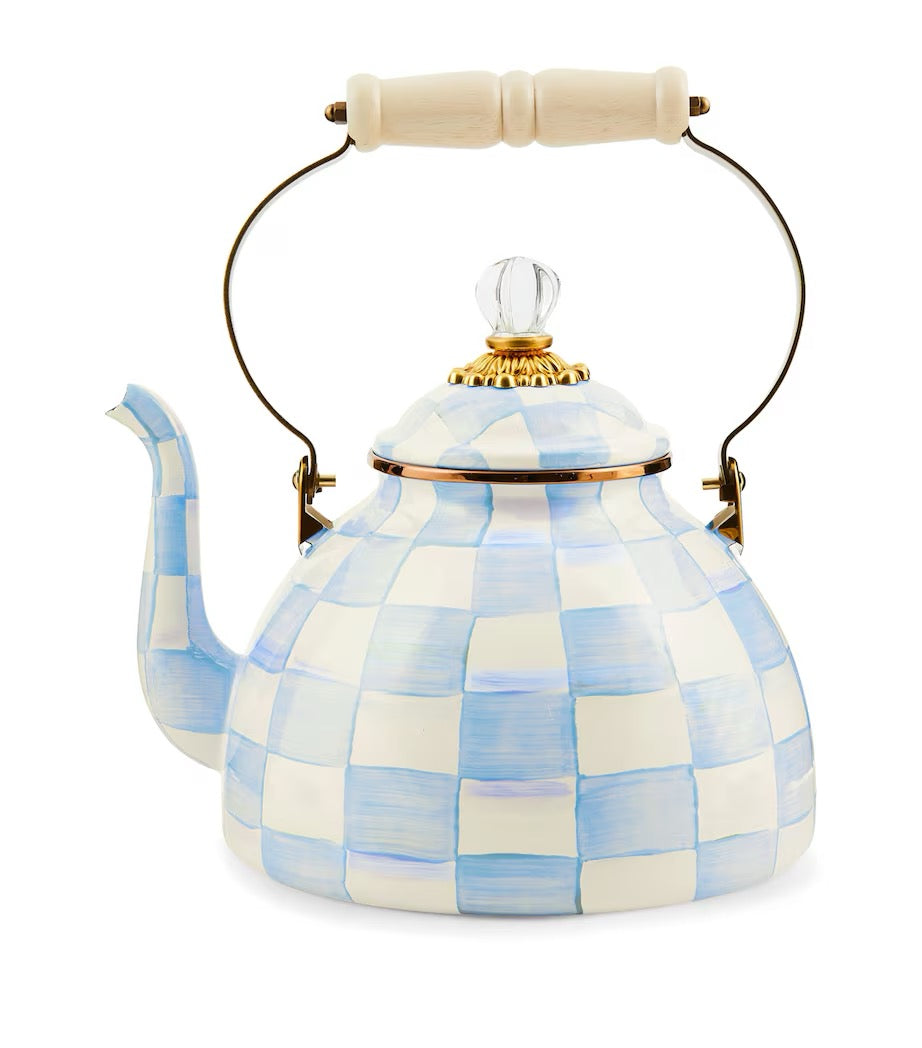 Mackenzie-Childs Sky Check 3-Quart Tea Kettle (3.4L)