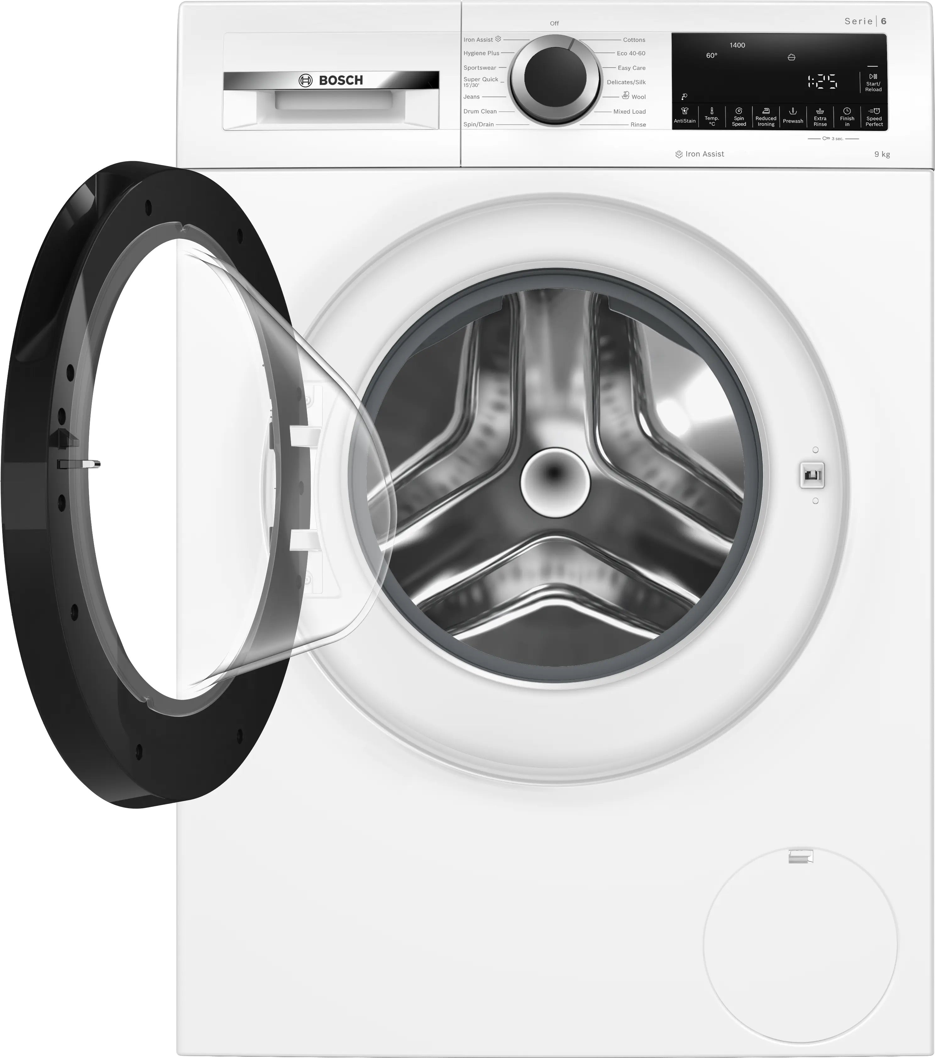 Bosch Series 6 Washing machine, front loader 9 kg max. 1400 rpm - WGG24400GB