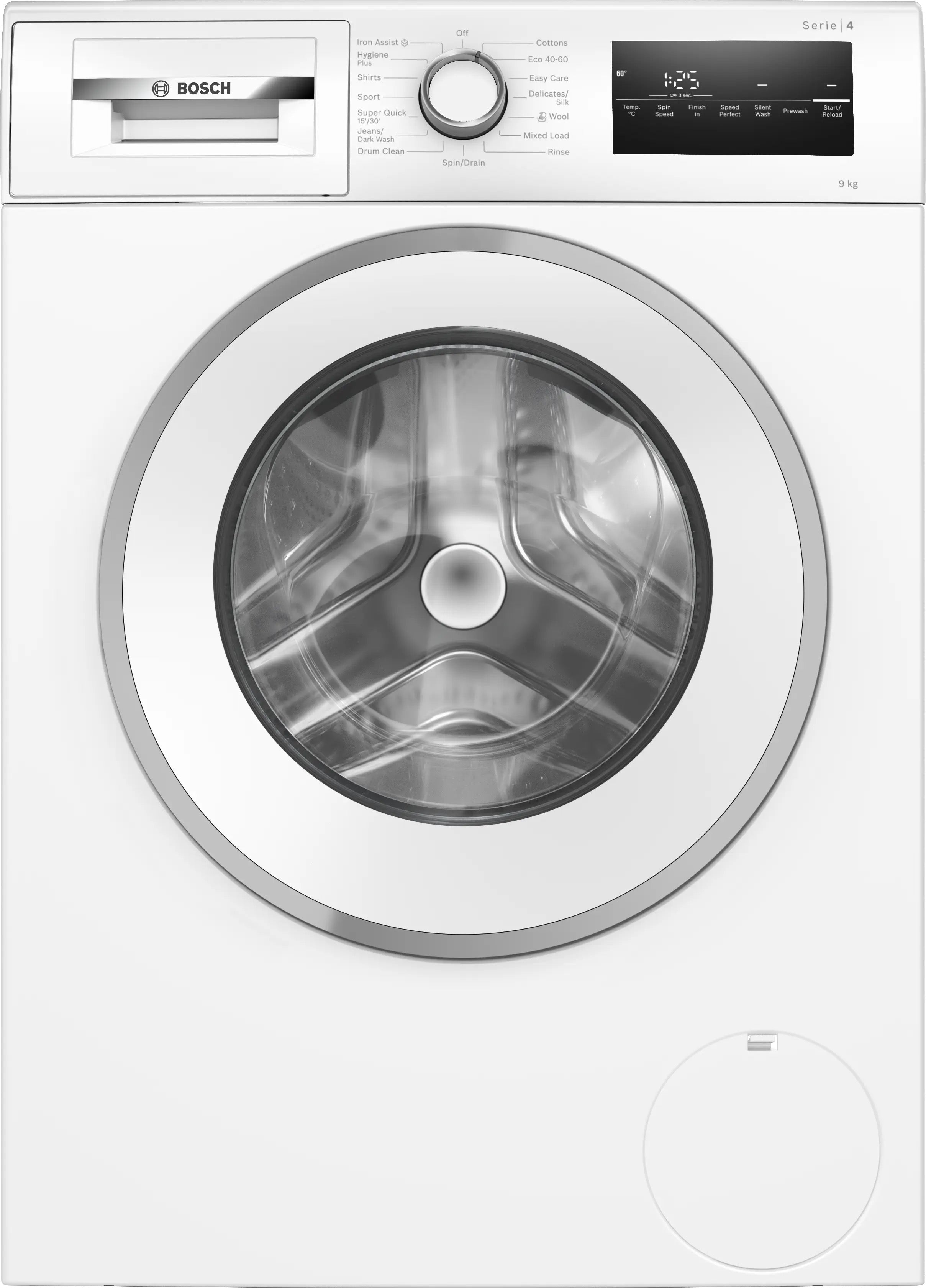 Bosch Series 4 Washing machine, front loader 9 kg max. 1400 rpm - WAN28255GB