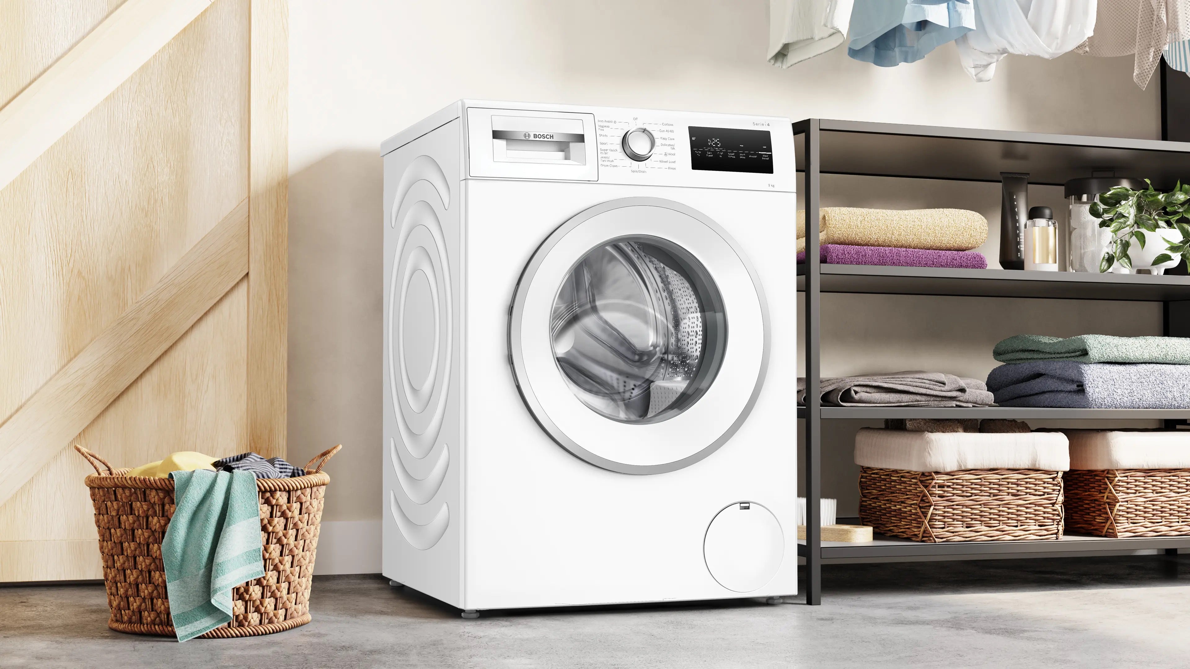 Bosch Series 4 Washing machine, front loader 9 kg max. 1400 rpm - WAN28255GB