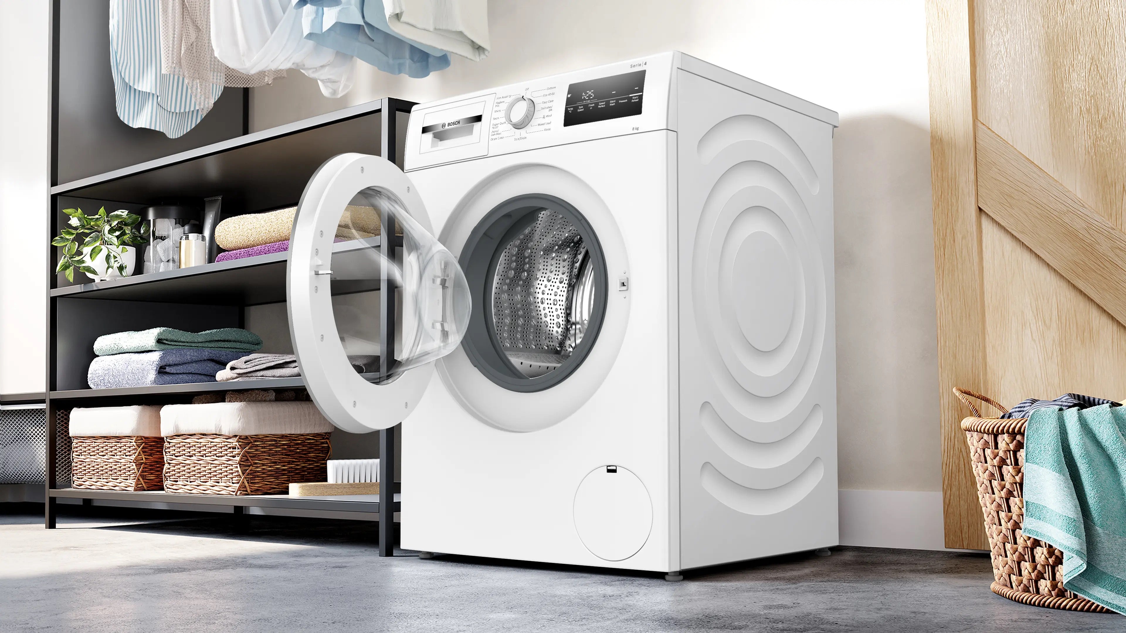 Bosch Series 4 Washing machine, front loader 8 kg max. 1400 rpm - WAN28254GB