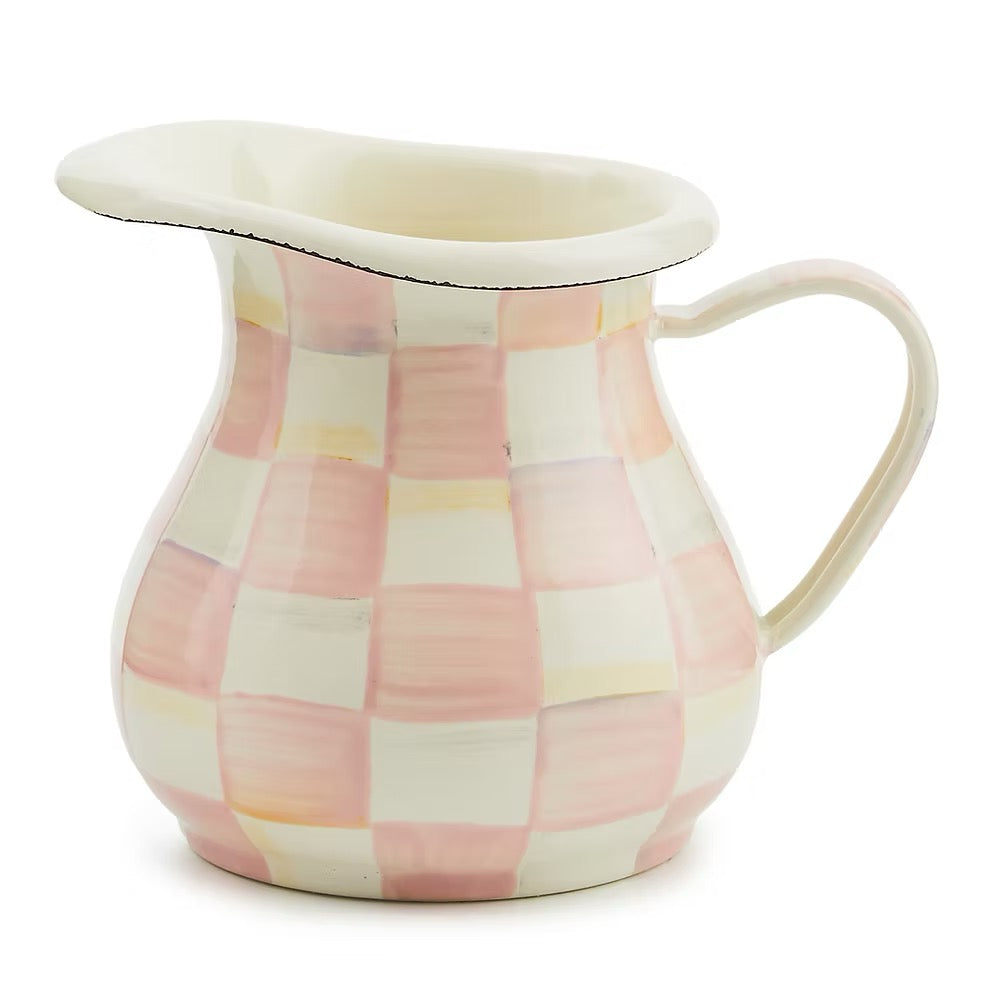 Mackenzie-Childs Rosy Check Enamel Creamer