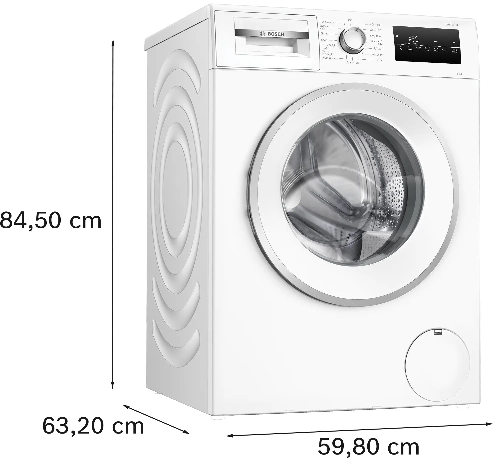 Bosch Series 4 Washing machine, front loader 8 kg max. 1400 rpm - WAN28254GB