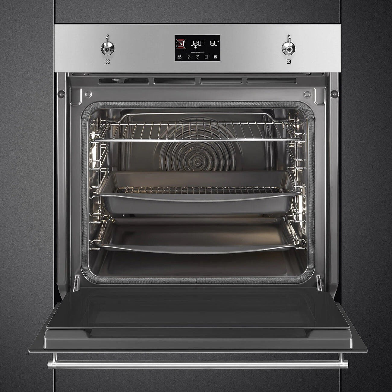 Smeg 60cm Classic Pyrolytic Single Oven in Stainless Steel