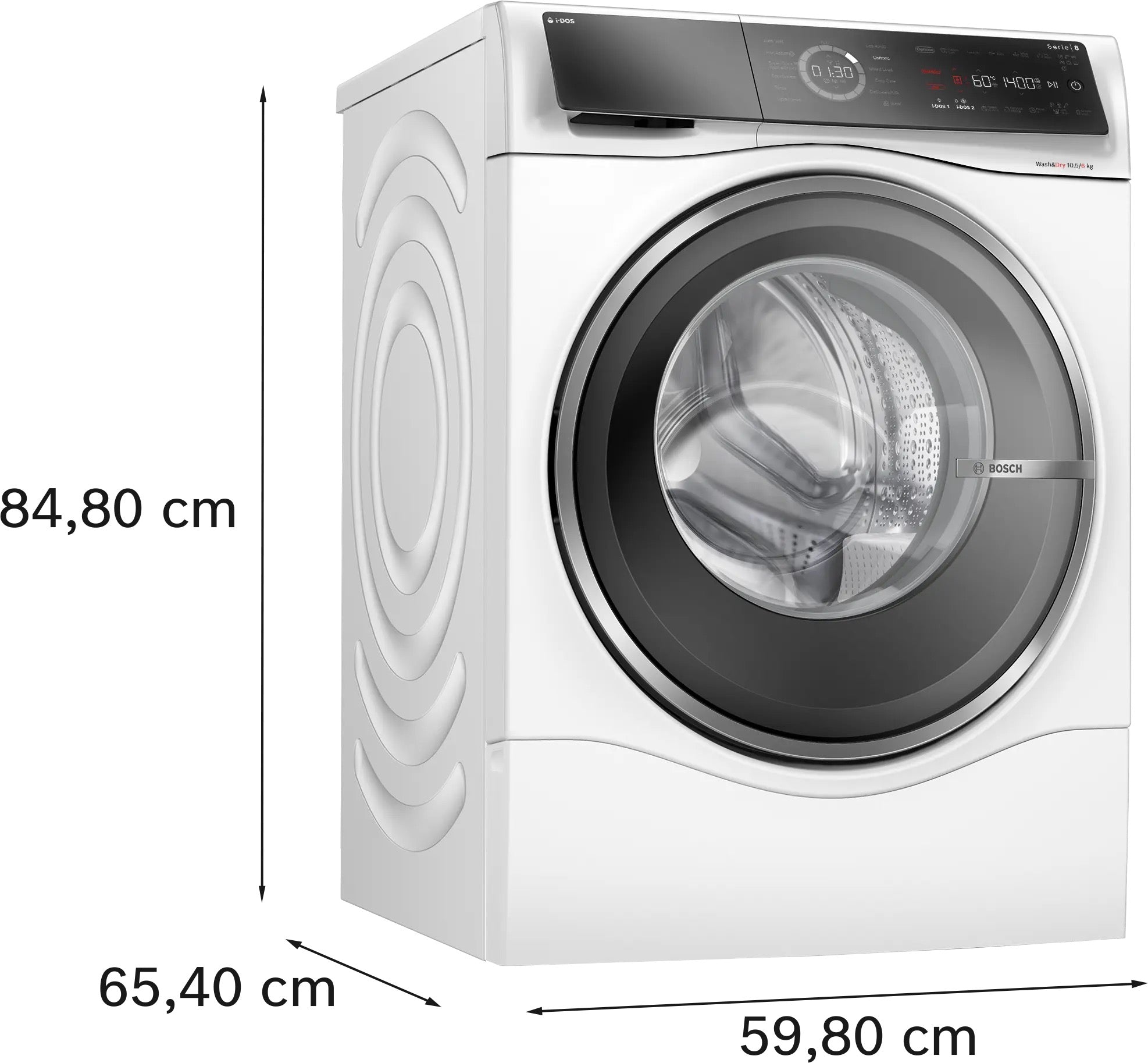 Bosch Series 8 Washer dryer 10.5/6 kg max. 1400 rpm - WNC25410GB