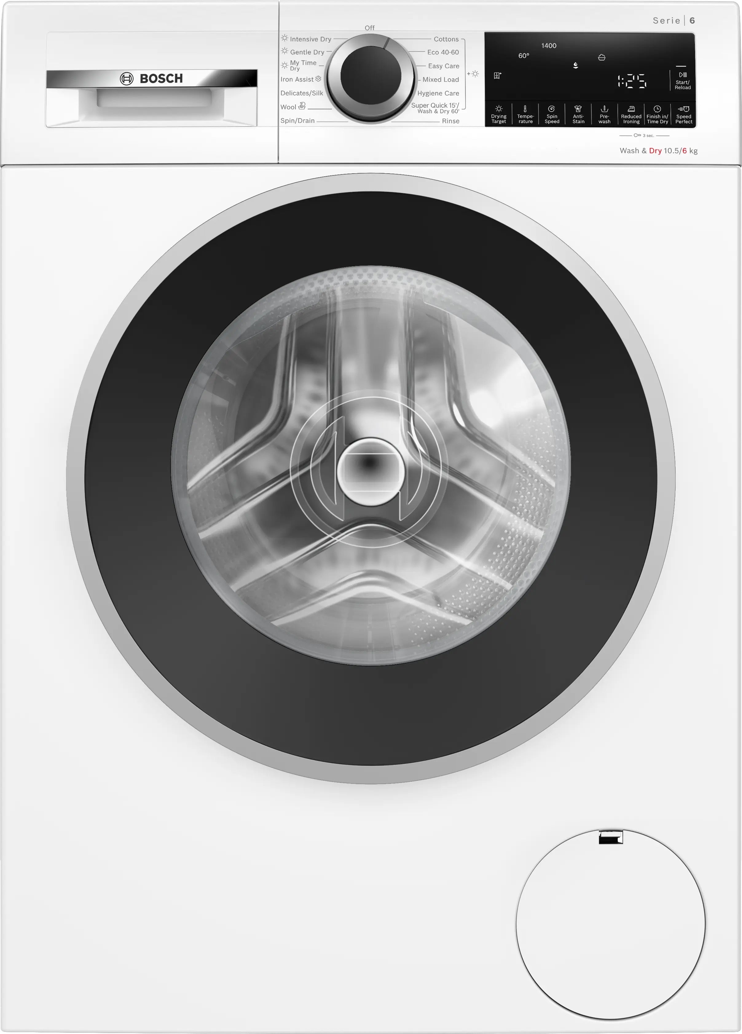 Bosch Series 6 Washer dryer 10.5/6 kg max. 1400 rpm - WNG25401GB
