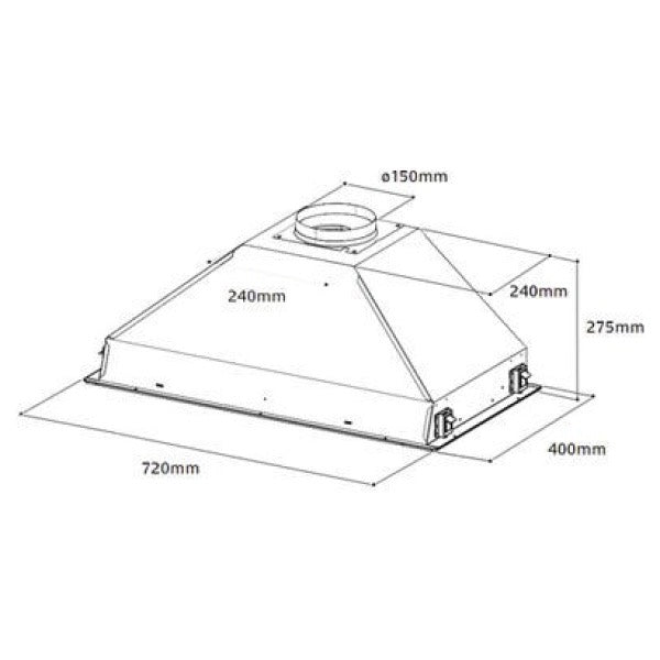 Falcome 720mm Cooker Hood - FEXT720