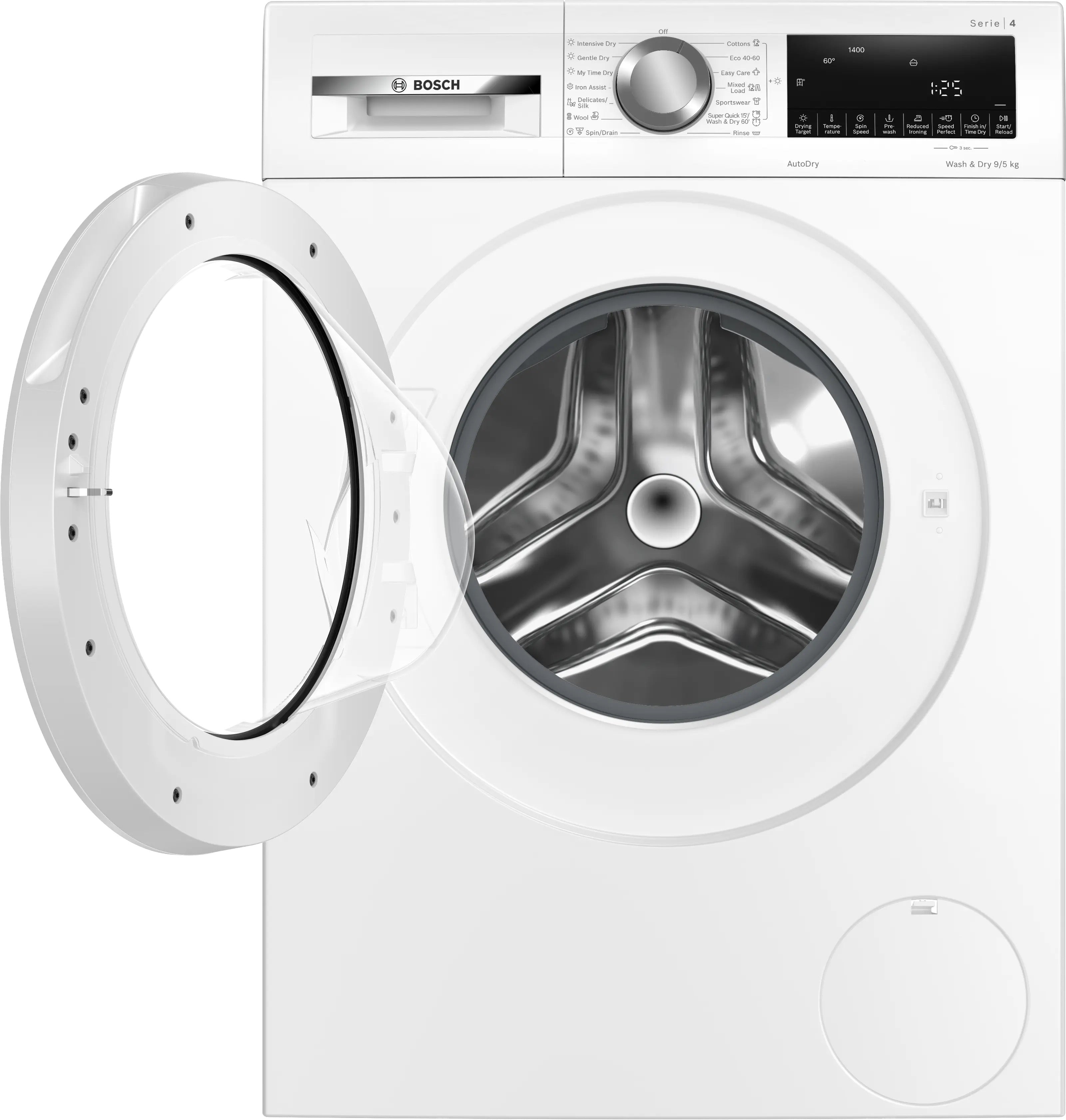 Bosch Series 4 Washer dryer 9/5 kg max. 1400 rpm - WNA144V9GB