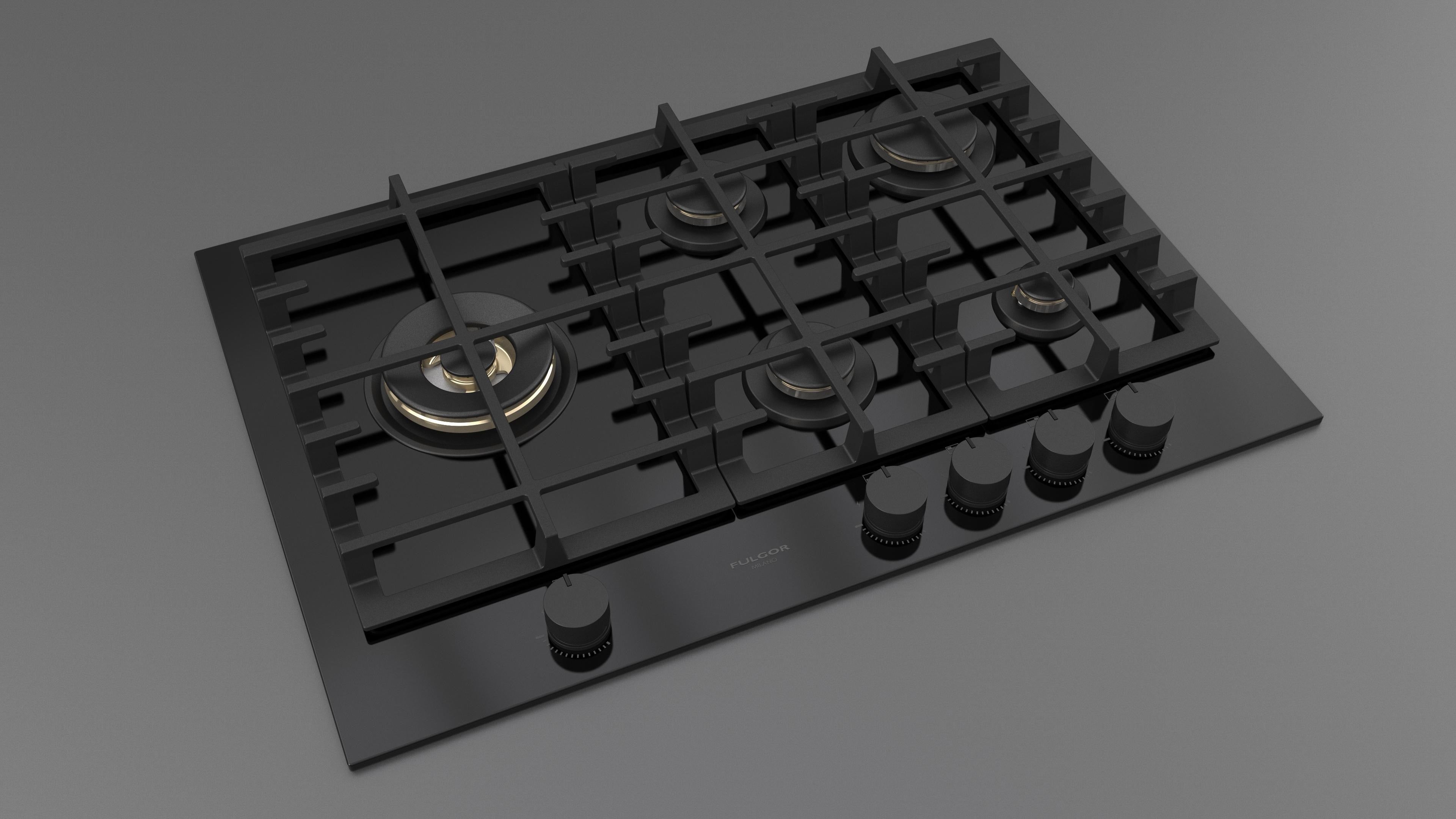 Fulgor Milano 75 Gas Hob - FPH 755 G WK BKG