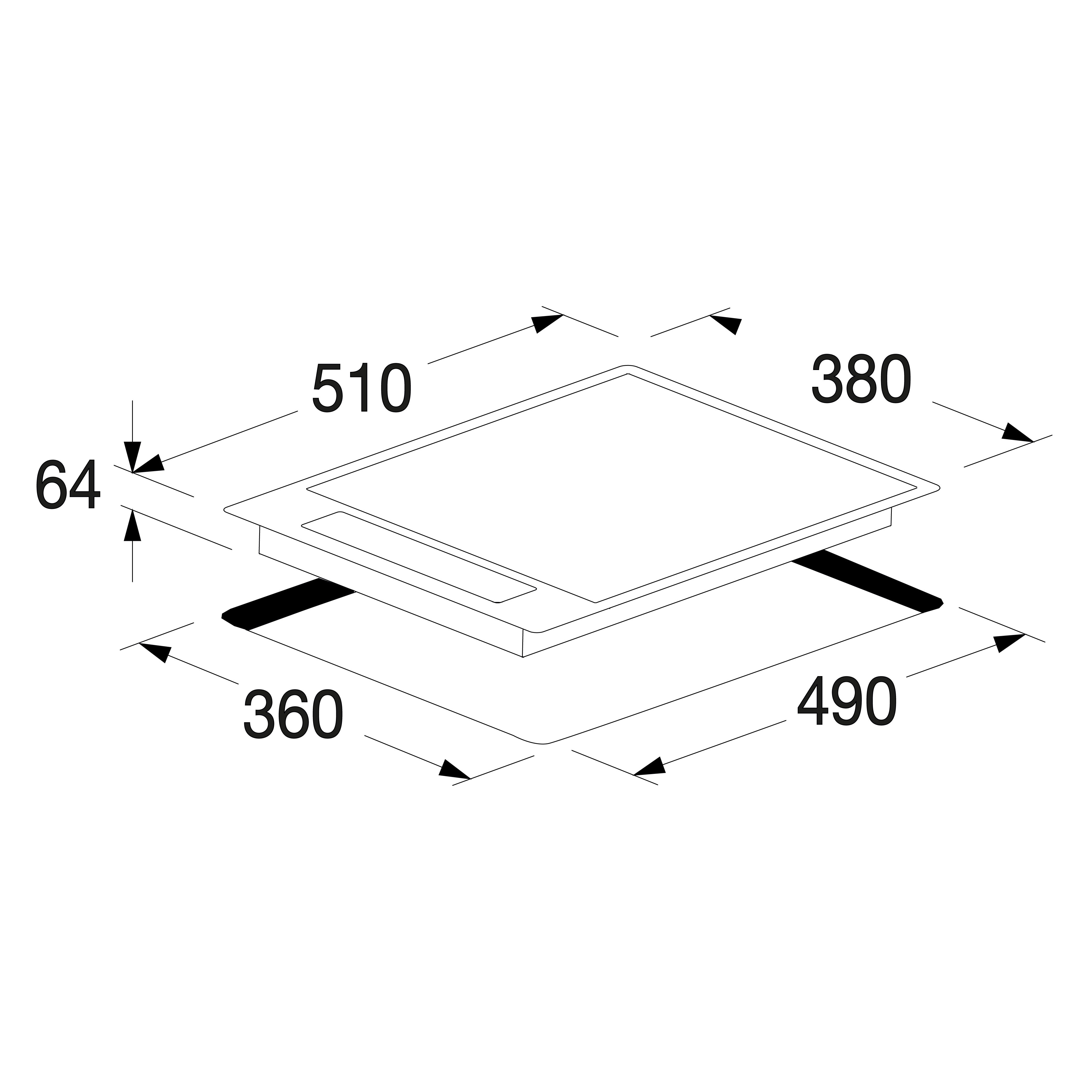 Fulgor Milano Induction Hob 40 - CPH 402 ID TC X/2