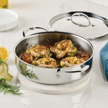 Hestan ProBond Luxe Stainless Steel Sauteuse Braiser & Lid - 26cm