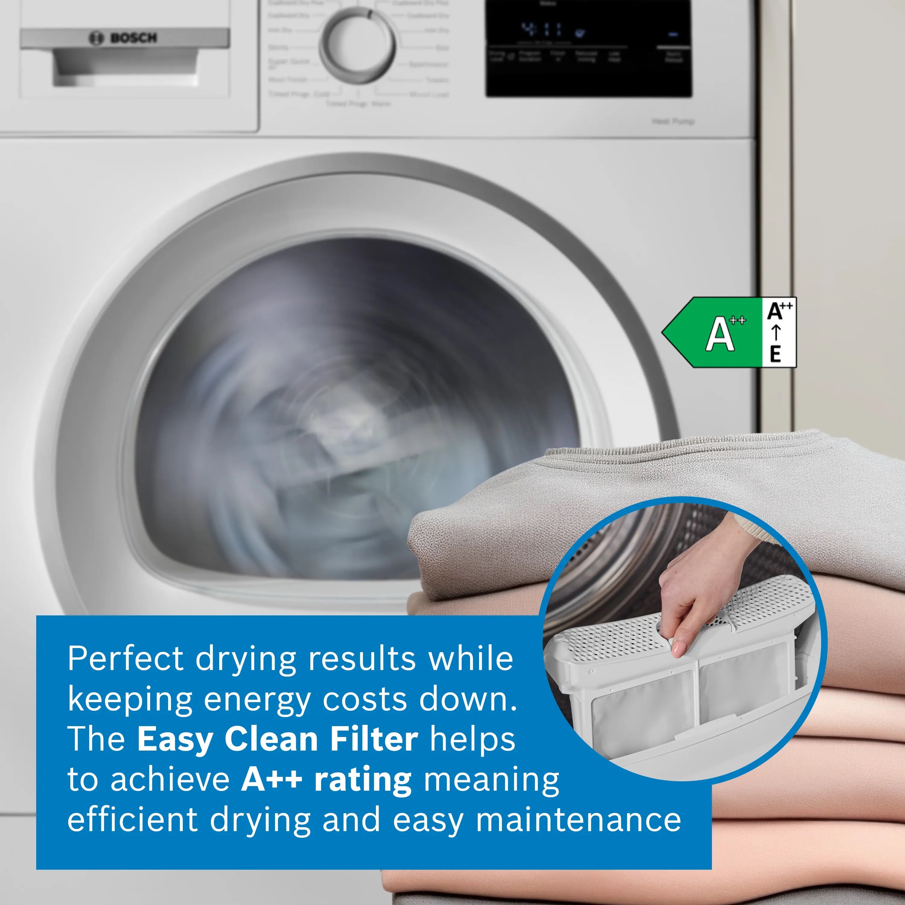 Bosch Series 4 Heat pump tumble dryer 8 kg - WTH85226GB