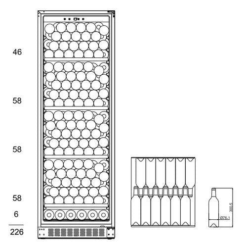 Mauve Wine Cabinet - WineStore 226