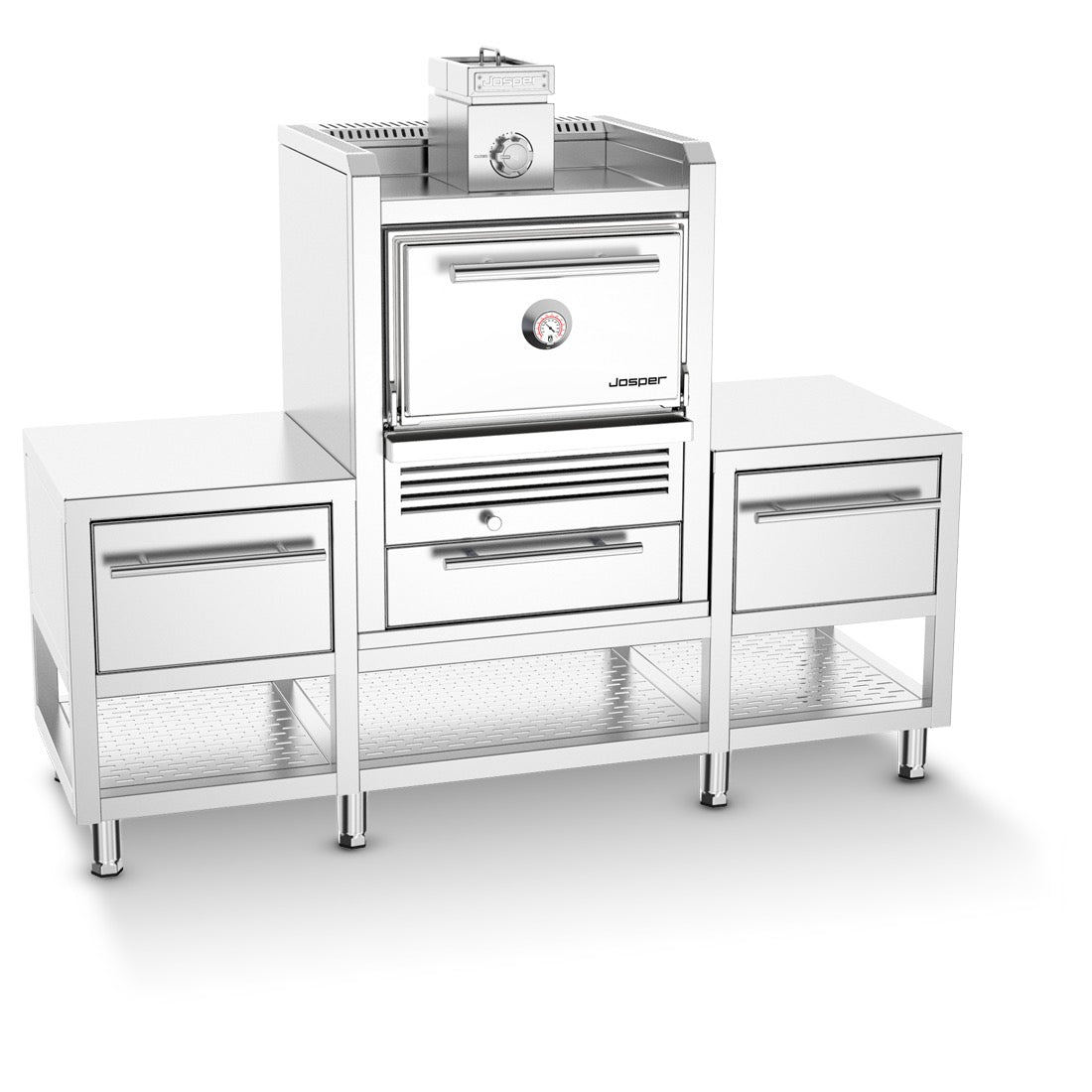 Josper Casa Mesa Charcoal Oven with Built-In Cabinet