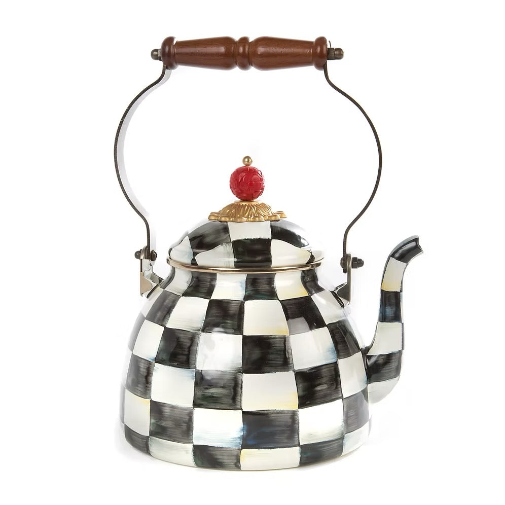 Mackenzie-Childs Courtly Check Tea Kettle - 2 Quart