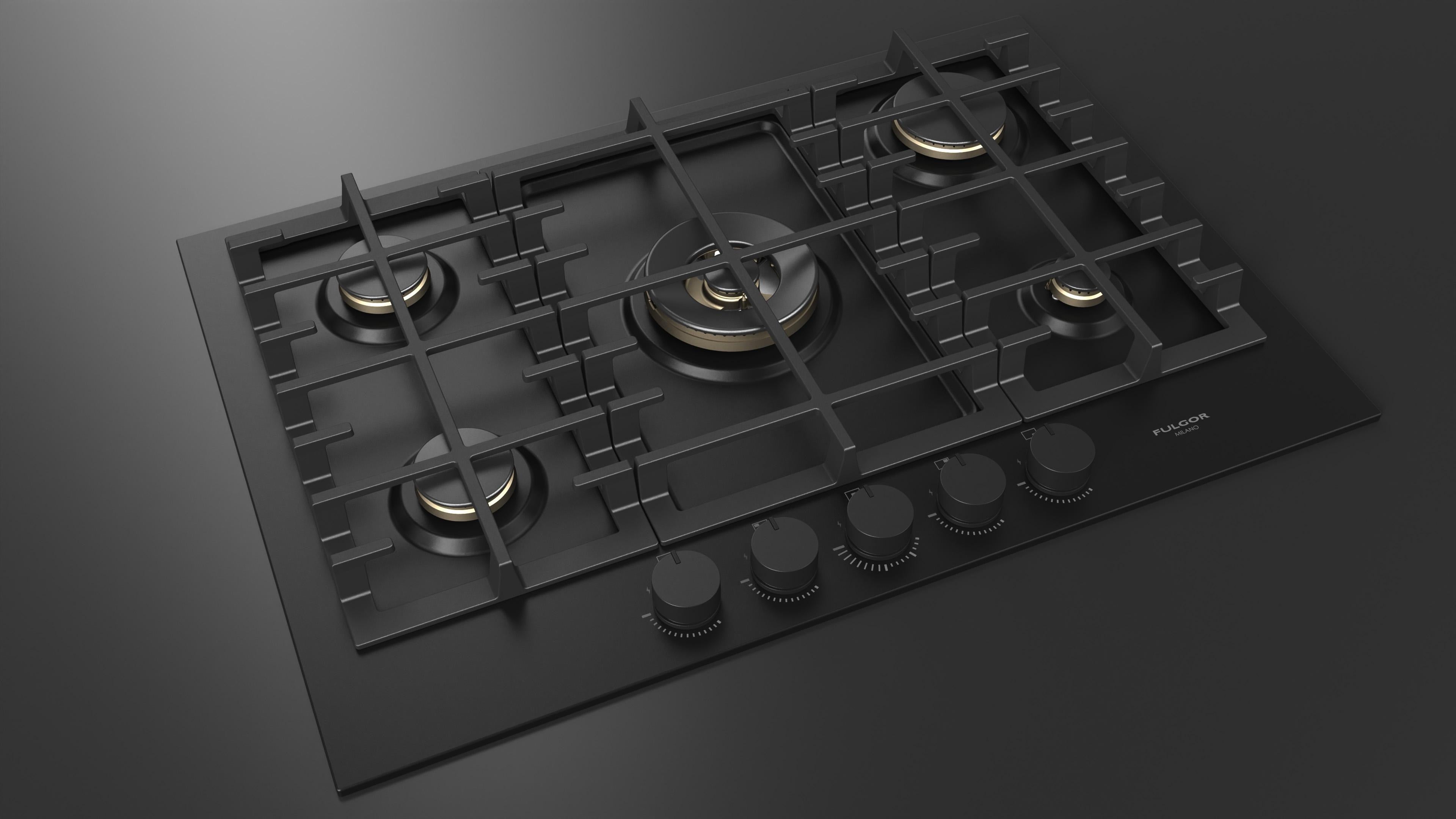 Fulgor Milano Urbantech 75cm Gas Hob - FUH 7541 G DWK MBK