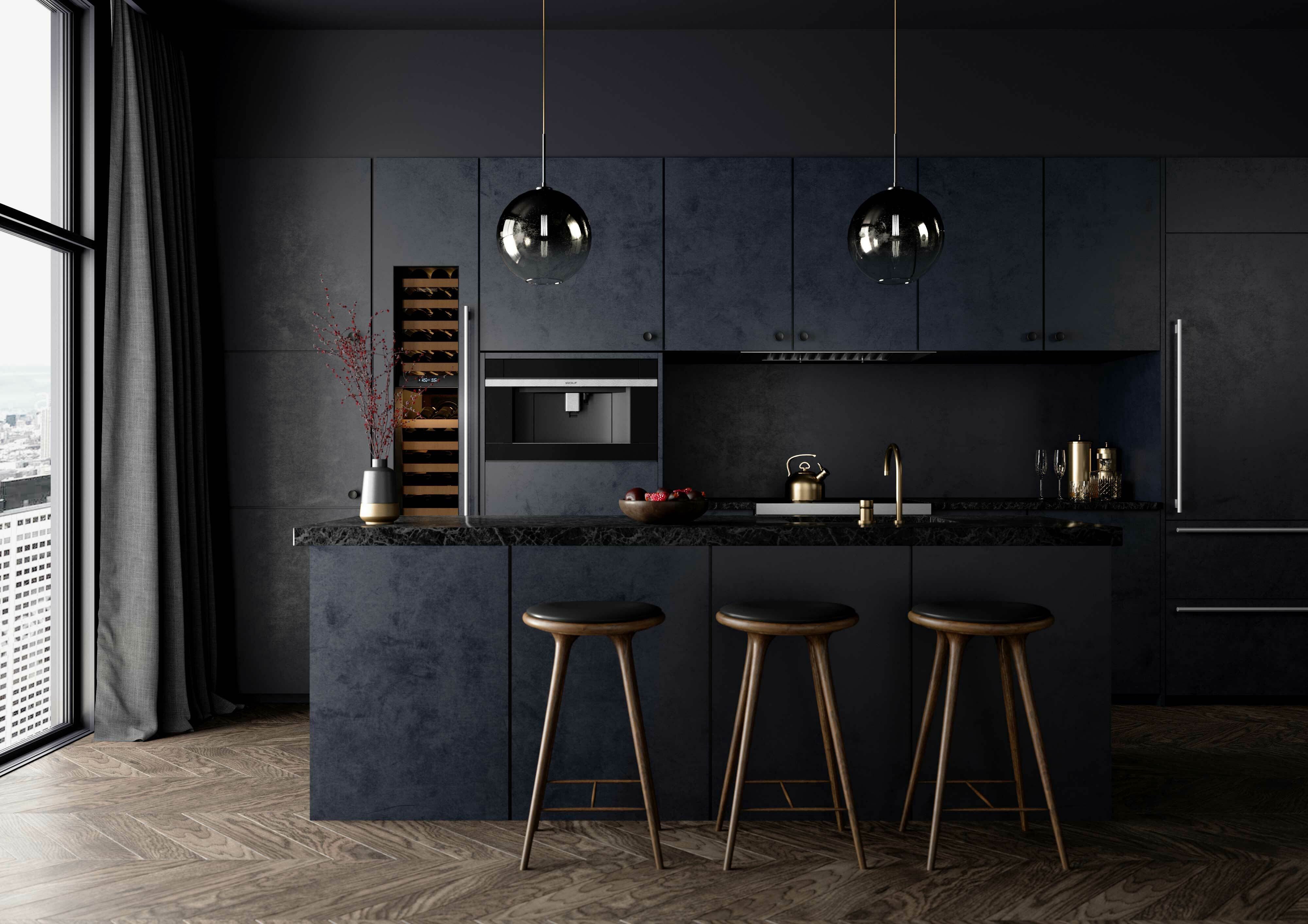 Wolf M Series Contemporary Black Coffee System ICBEC3050CM/B