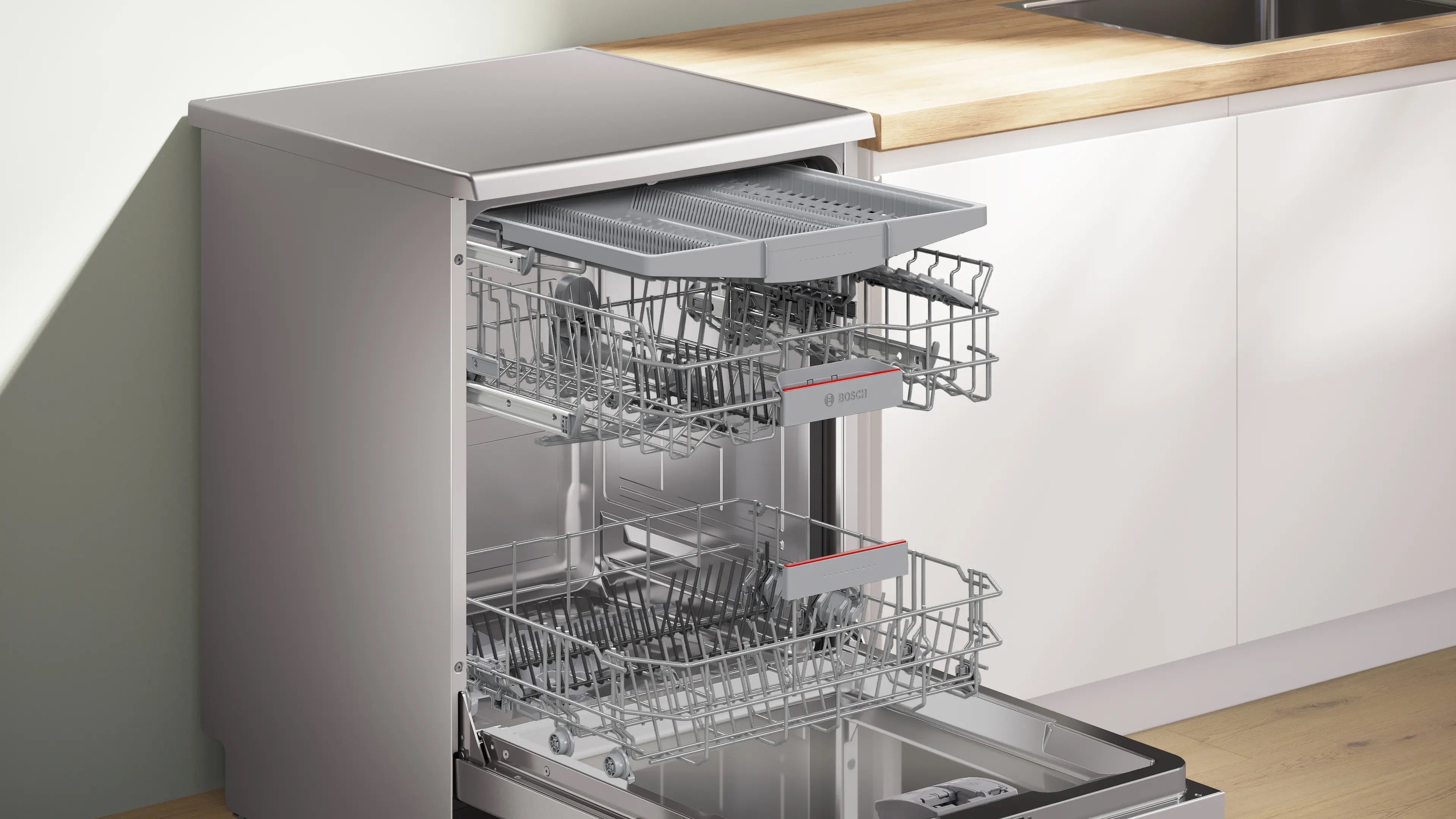 Bosch Series 4 Free-standing dishwasher 60 cm Brushed steel anti-fingerprint - SMS4EMI06G