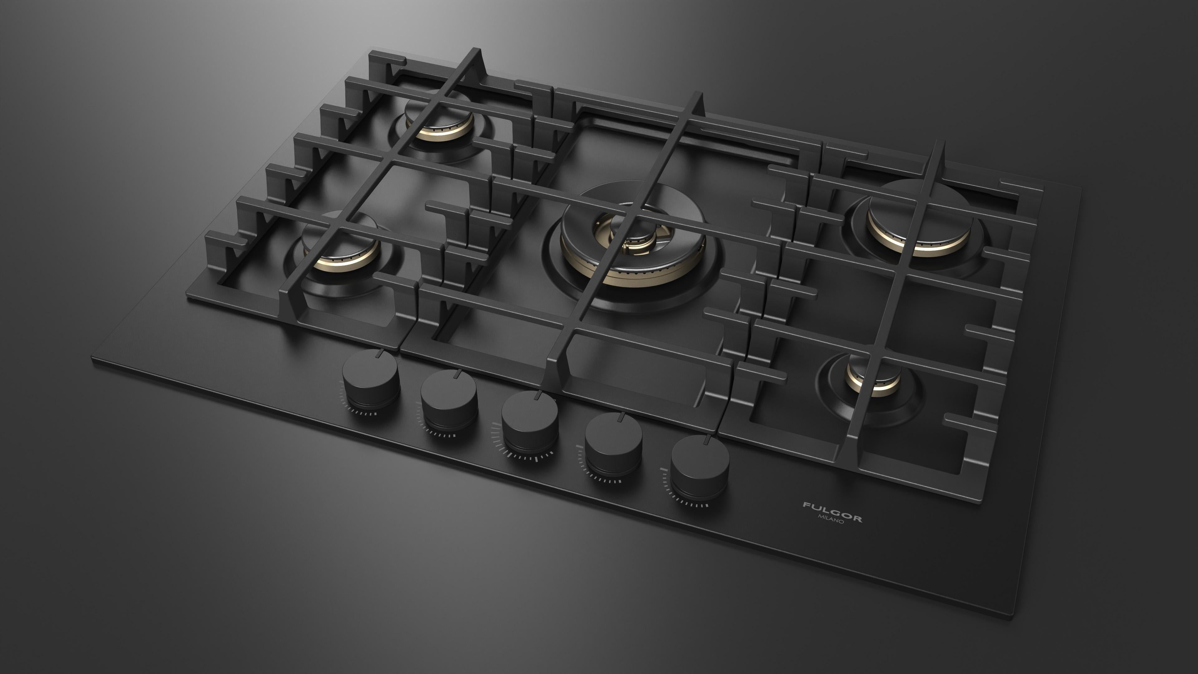 Fulgor Milano Urbantech 75cm Gas Hob - FUH 7541 G DWK MBK