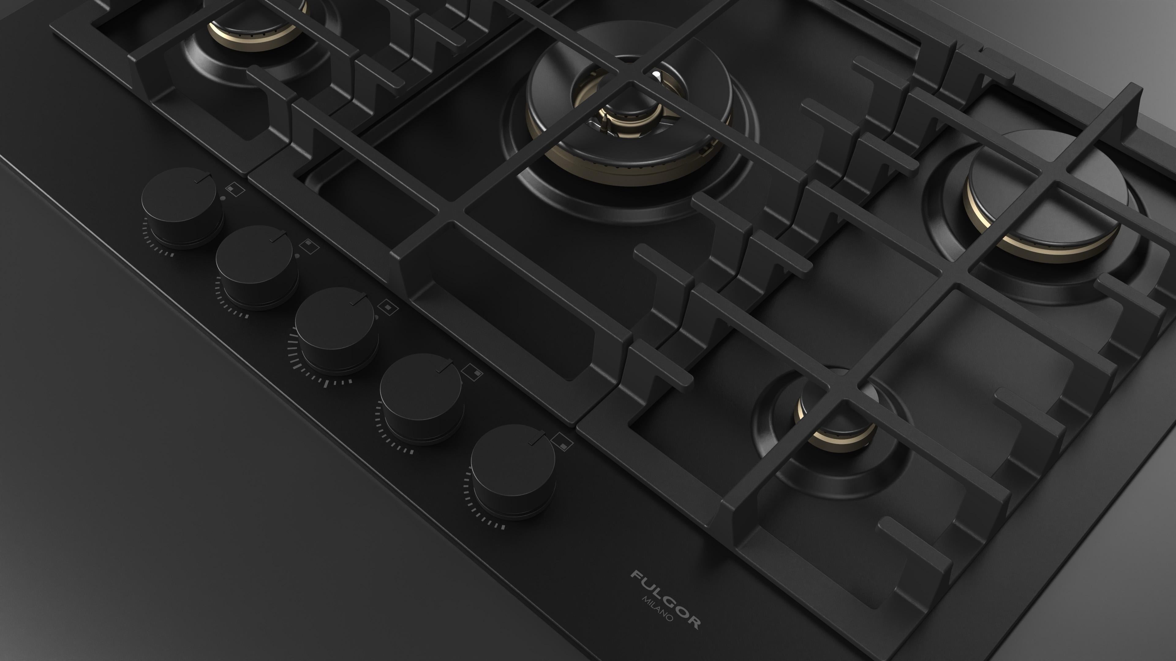 Fulgor Milano Urbantech 75cm Gas Hob - FUH 7541 G DWK MBK