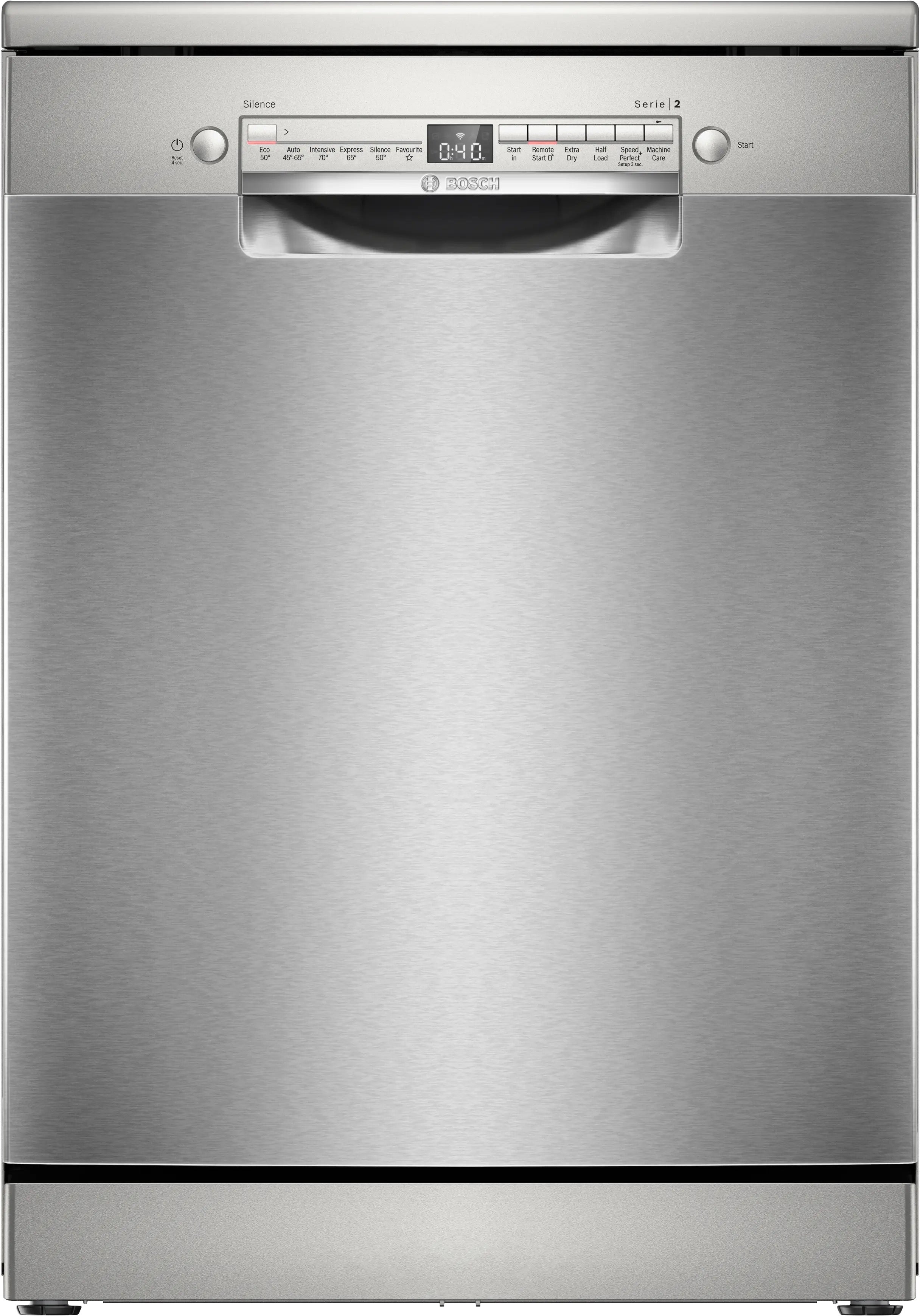 Bosch Series 2 Free-standing dishwasher 60 cm Brushed steel anti-fingerprint - SMS2HVI06G