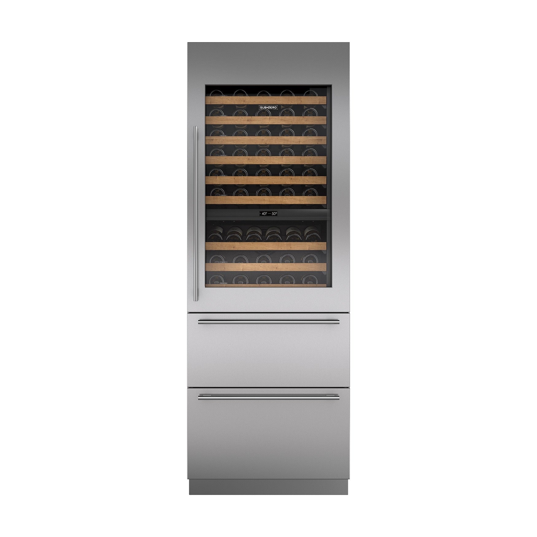 Sub-Zero Wine Storage with Refrigerator Drawers -Tall ICBDET3050WR