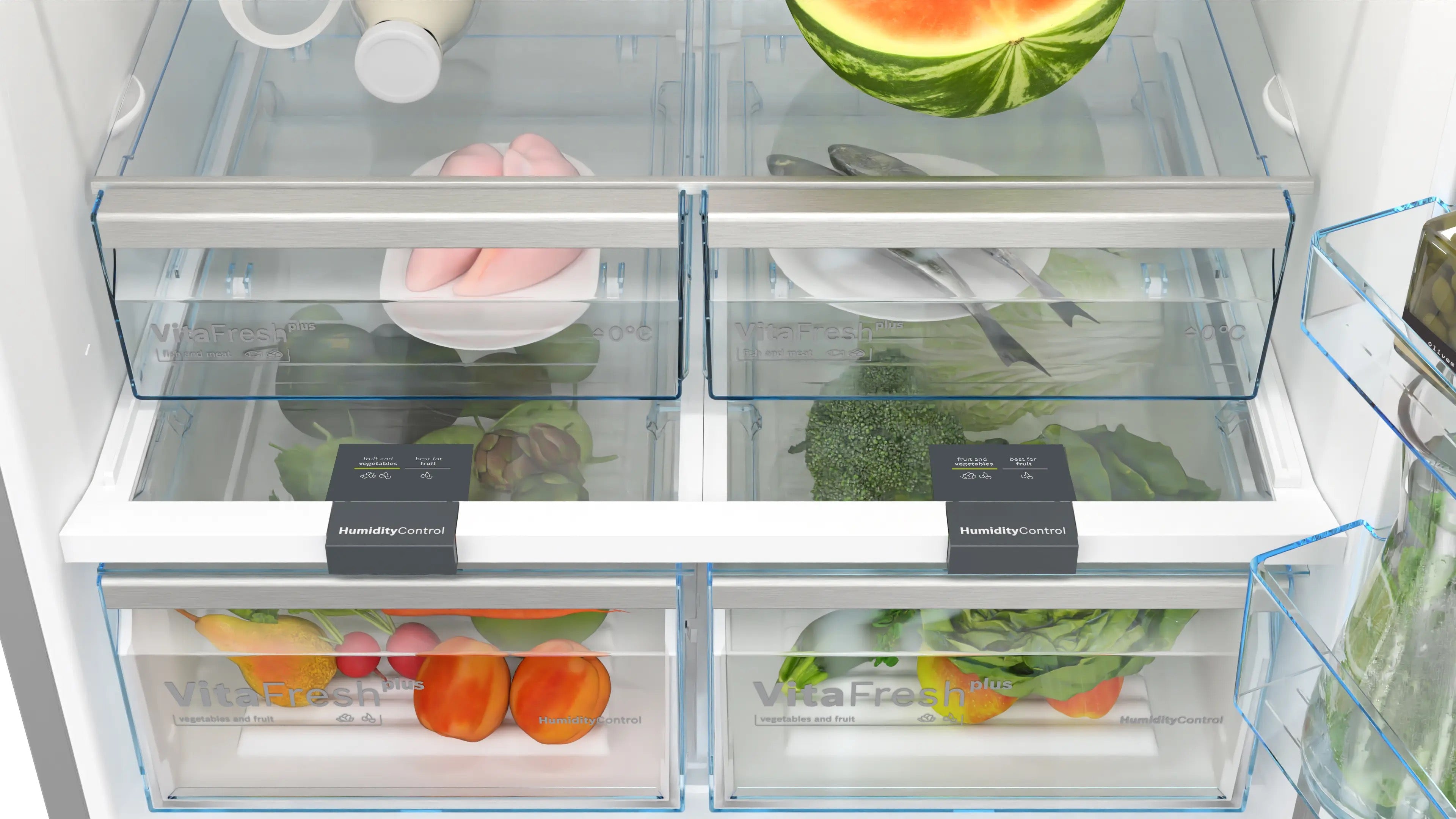 Bosch Series 4 Free-standing fridge-freezer with freezer at bottom 186 x 86 cm Stainless steel - KGN86VIEAG