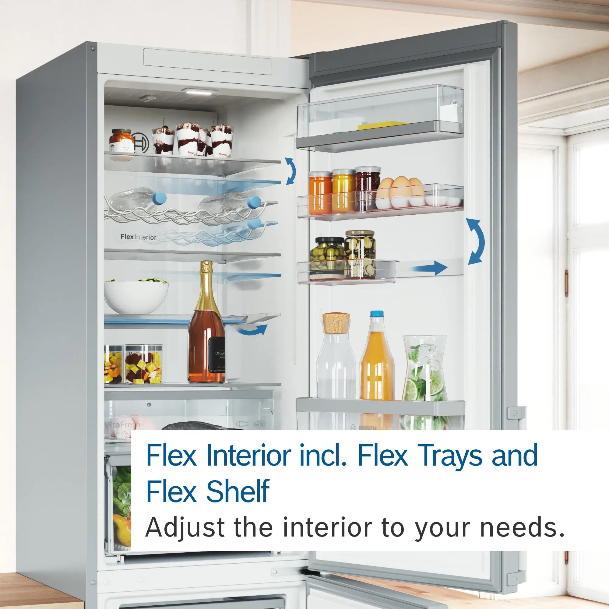 Bosch Series 6 Free-standing fridge-freezer 203 x 60 cm White - KGN39AWCTG
