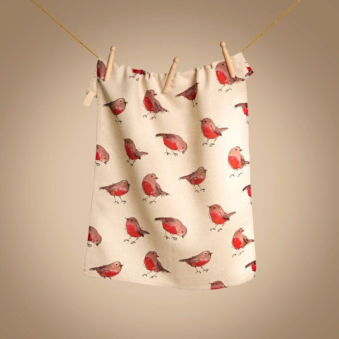 AGA Garden Robin Tea Towel
