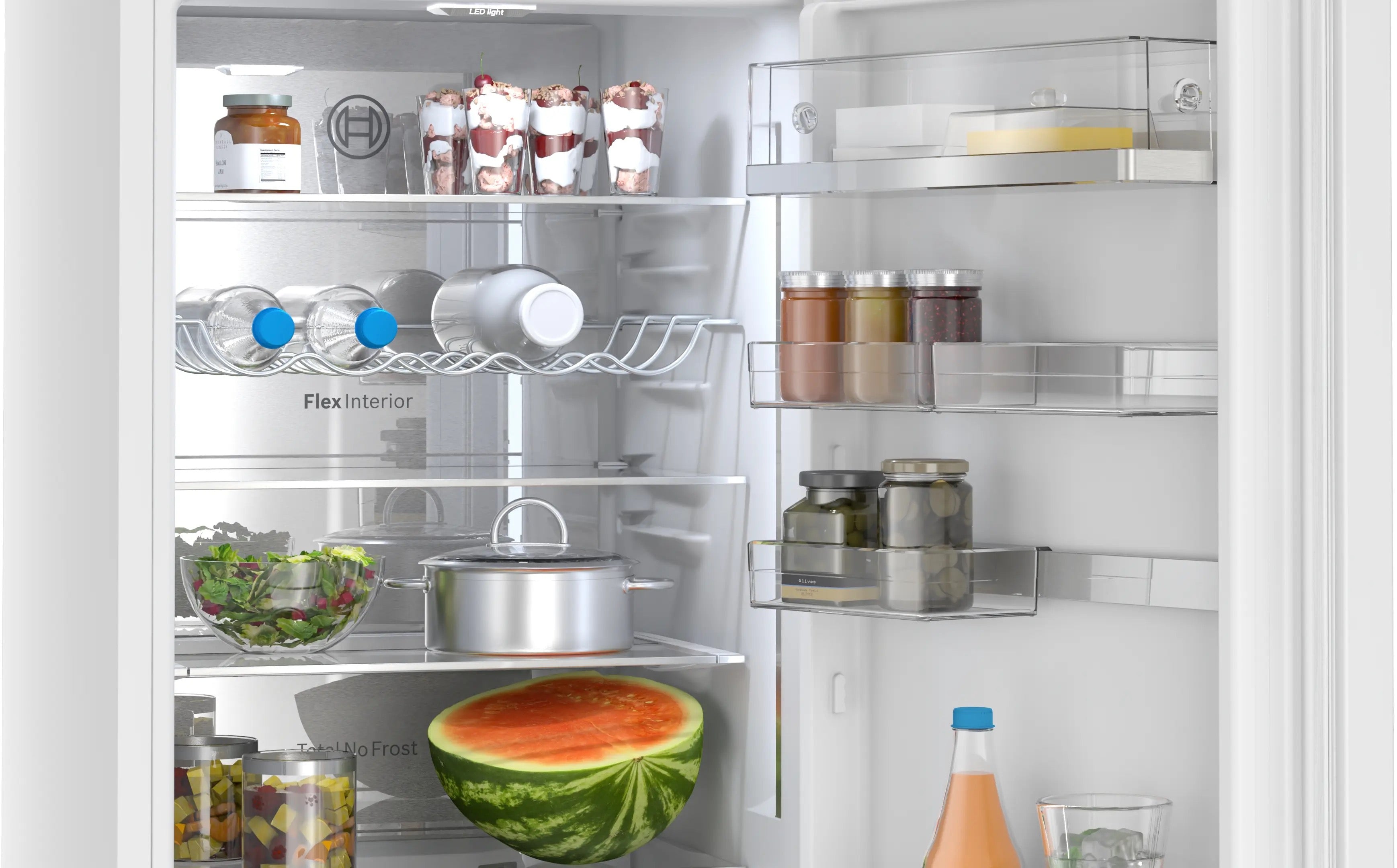 Bosch Series 6 Free-standing fridge-freezer 203 x 60 cm White - KGN39AWCTG