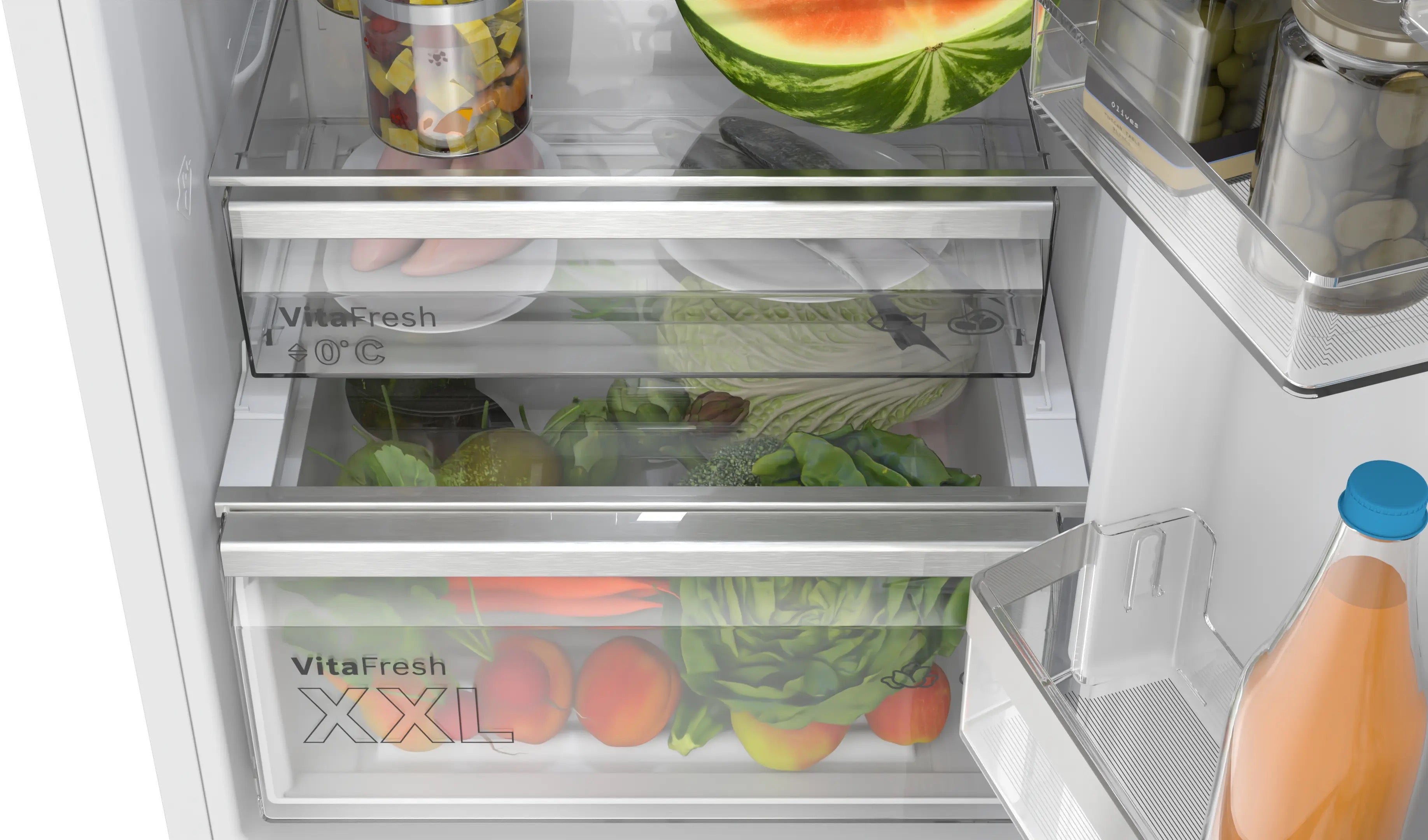 Bosch Series 6 Free-standing fridge-freezer 203 x 60 cm White - KGN39AWCTG