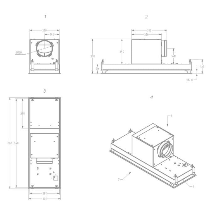 Novy Pureline Mini 600 Cooker Hood