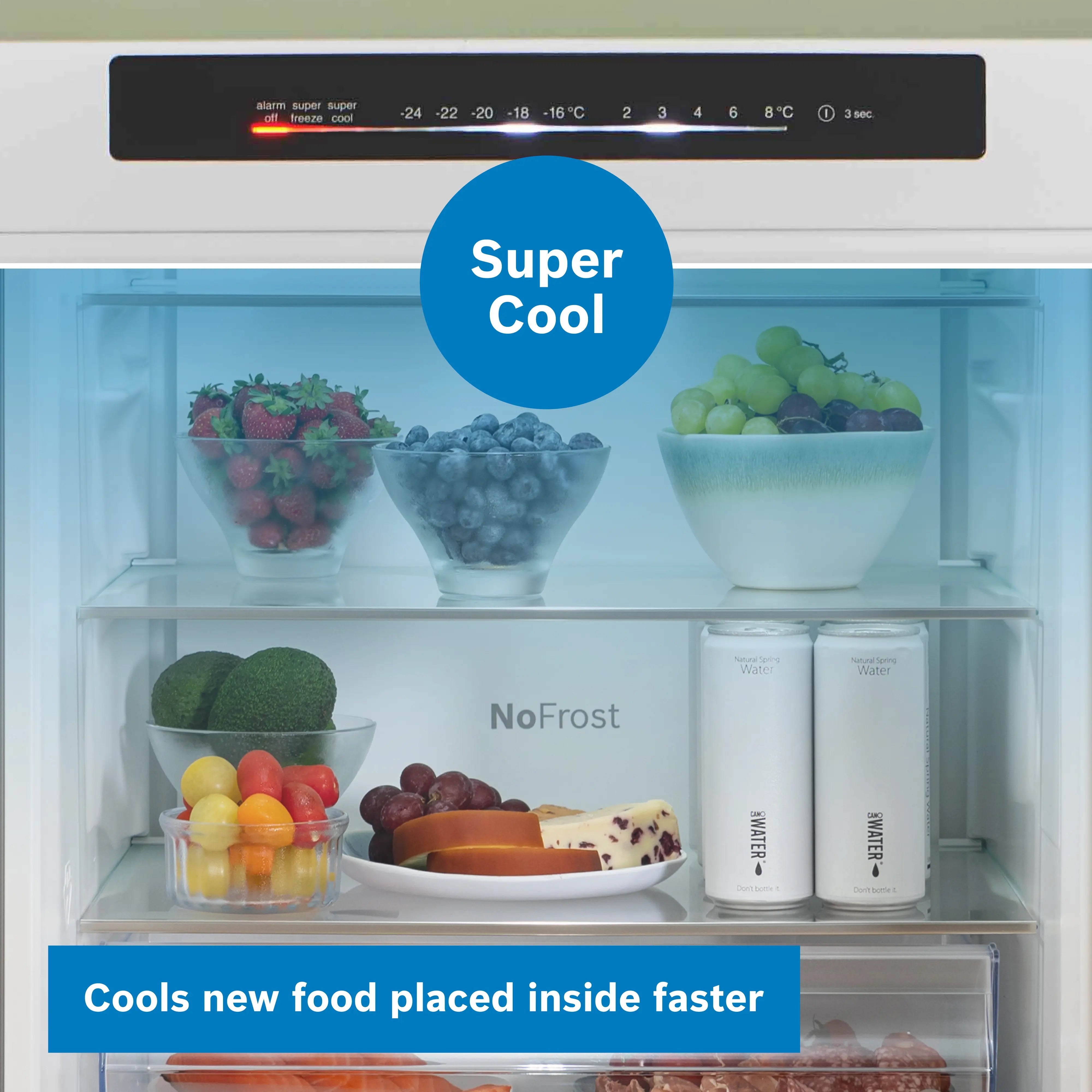 Bosch Series 4 Free-standing fridge-freezer Stainless steel look - KGN392LDFG