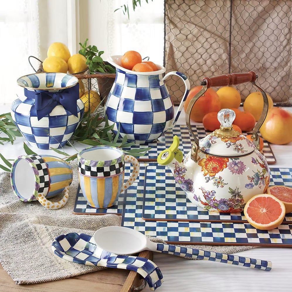 Mackenzie-Childs Flower Market Whistling Tea Kettle