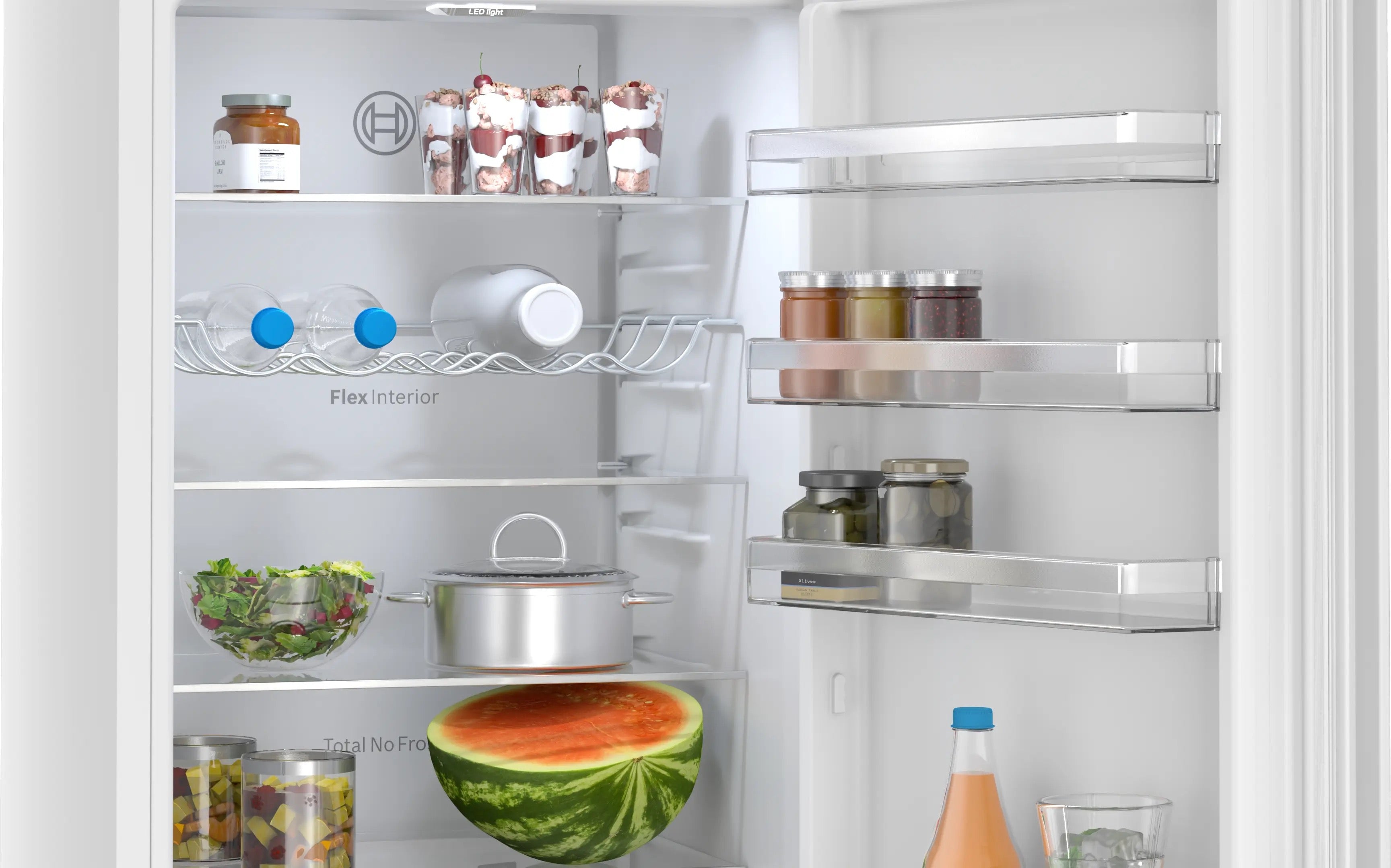 Bosch Series 4 Free-standing fridge-freezer with White, Total No Frost - KGN392WDFG