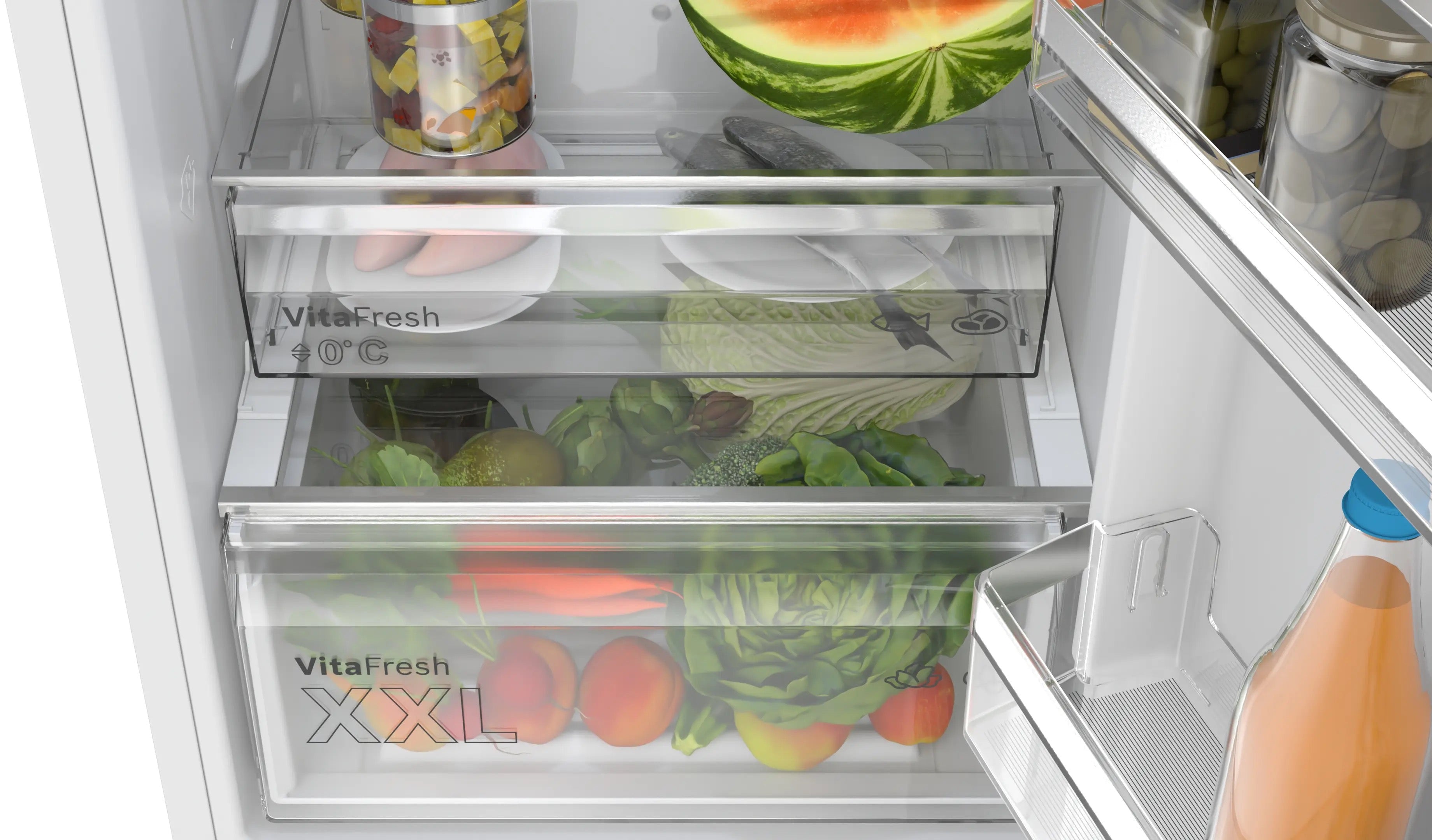 Bosch Series 4 Free-standing fridge-freezer with White, Total No Frost - KGN392WDFG