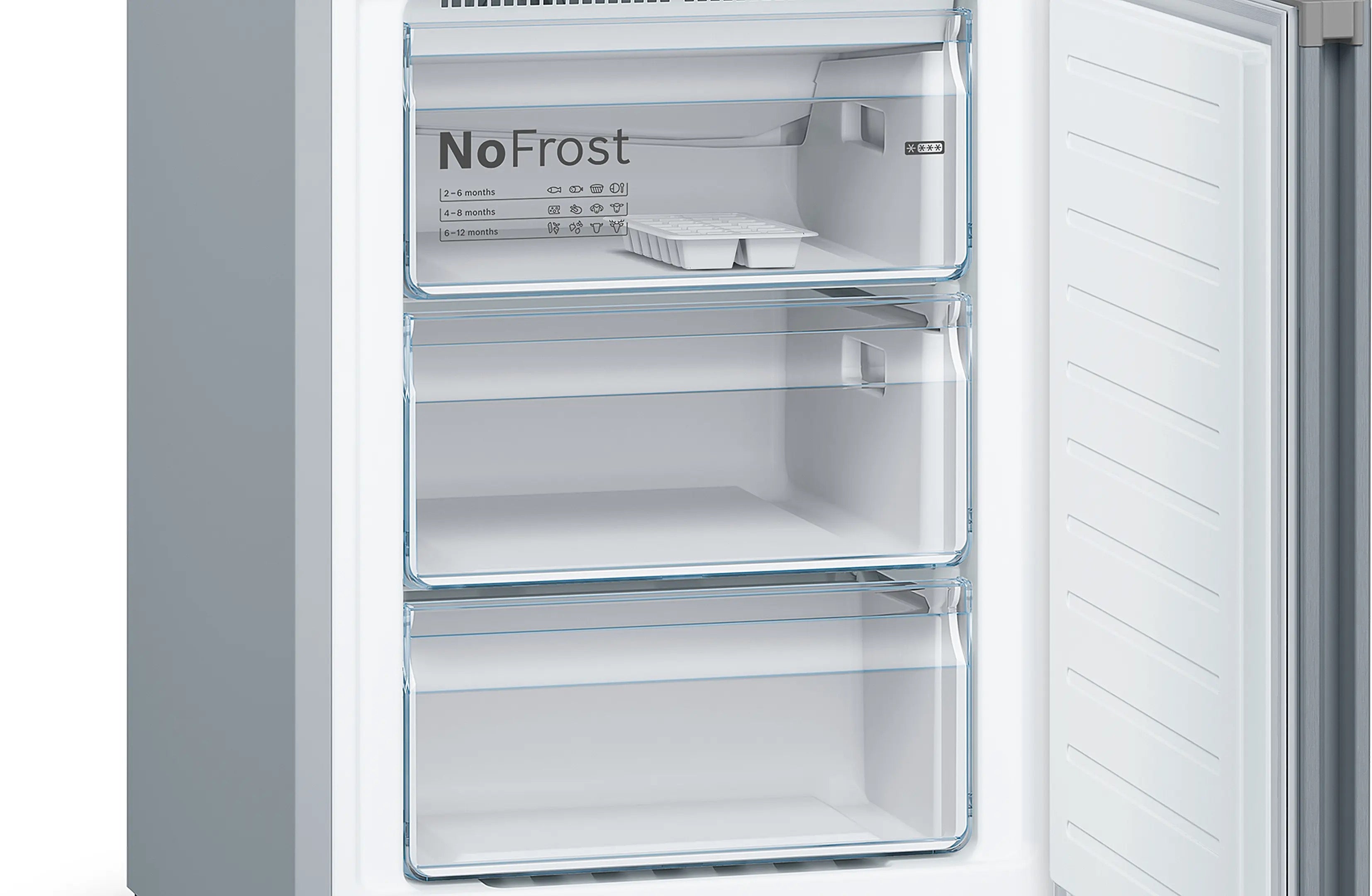 Bosch Series 4 Free-standing fridge-freezer Stainless steel look - KGN392LEBG