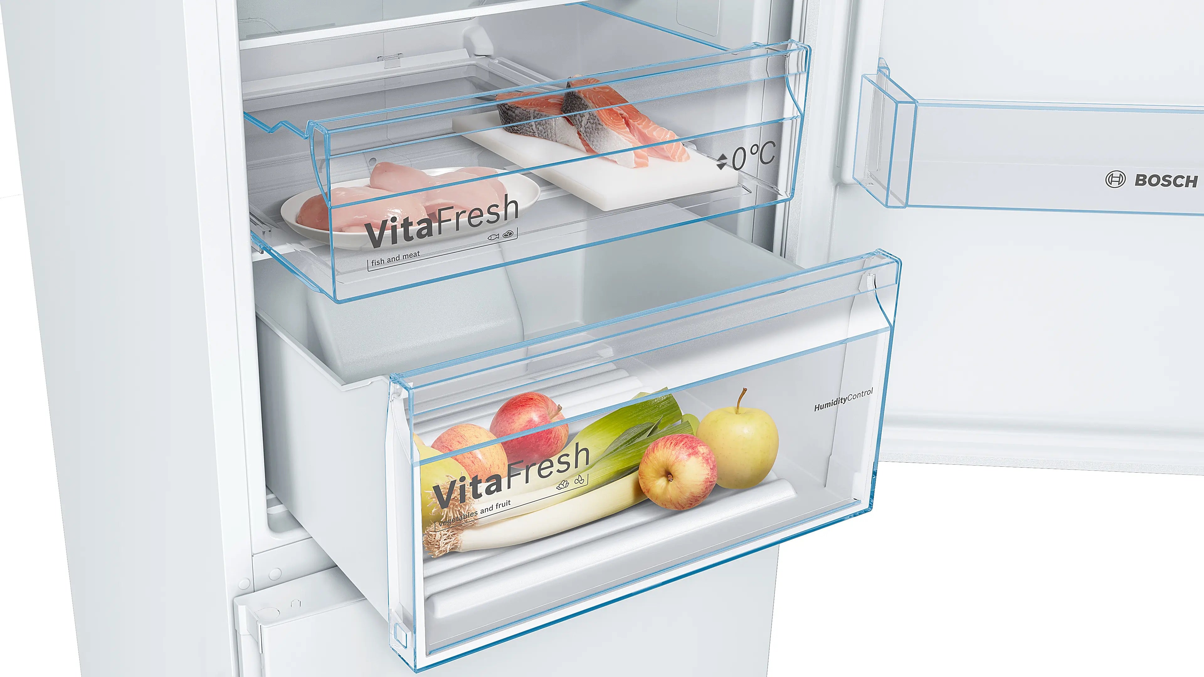 Bosch Series 4 Free-standing fridge-freezer White, Total No Frost - KGN392WEBG