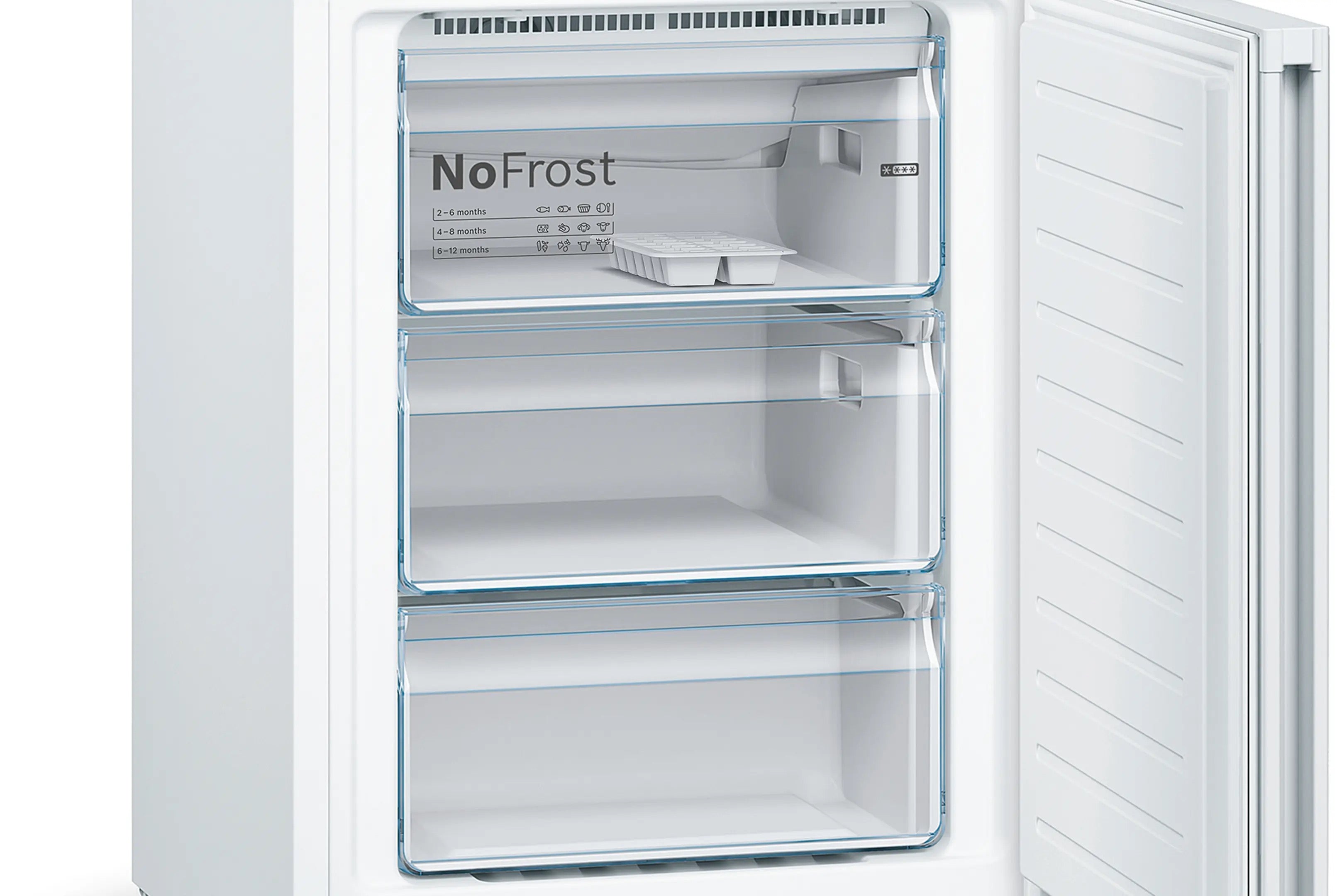 Bosch Series 4 Free-standing fridge-freezer White, Total No Frost - KGN392WEBG