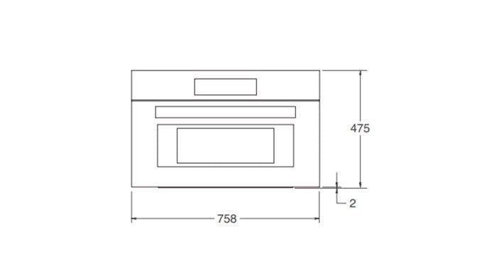 Bertazzoni Professional Series 76cm Combi-Microwave Oven, LCD Display