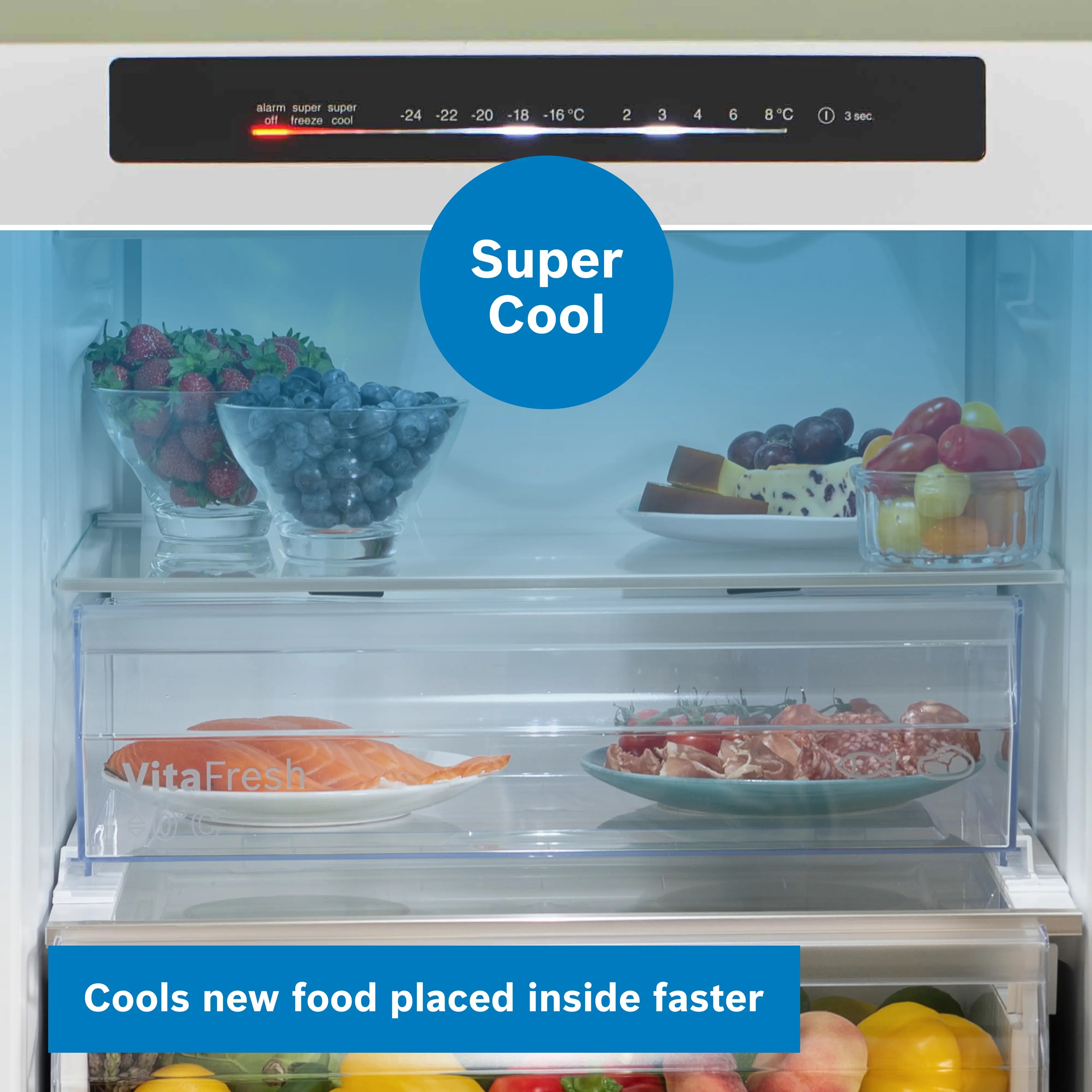 Bosch Series 4 Free-standing fridge-freezer Stainless steel look - KGN362LDFG